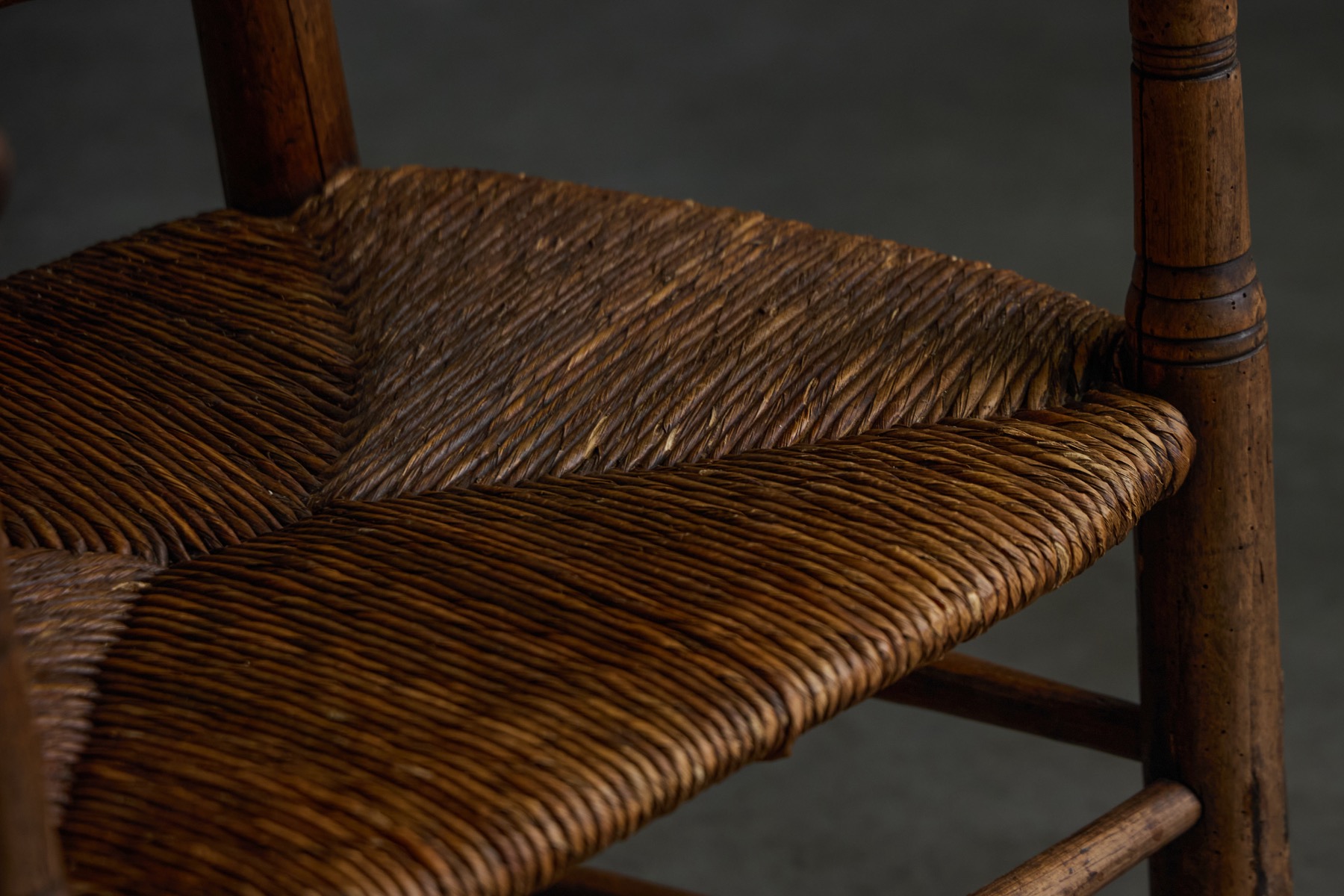 Rustic Ladder-Back Armchair, France – Early 20th Century