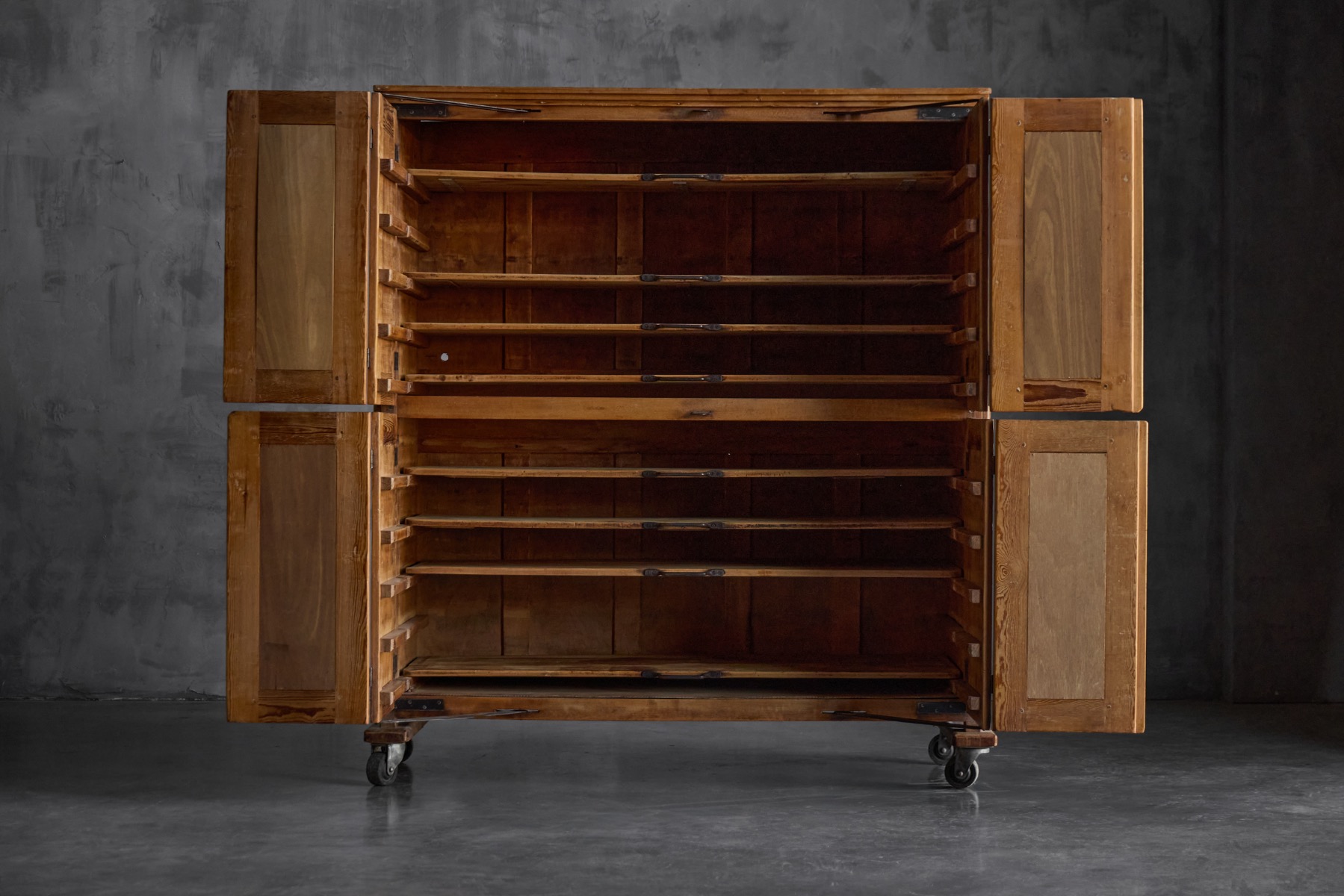 Rustic Oak Bakery Cabinet, Europe – 20th Century