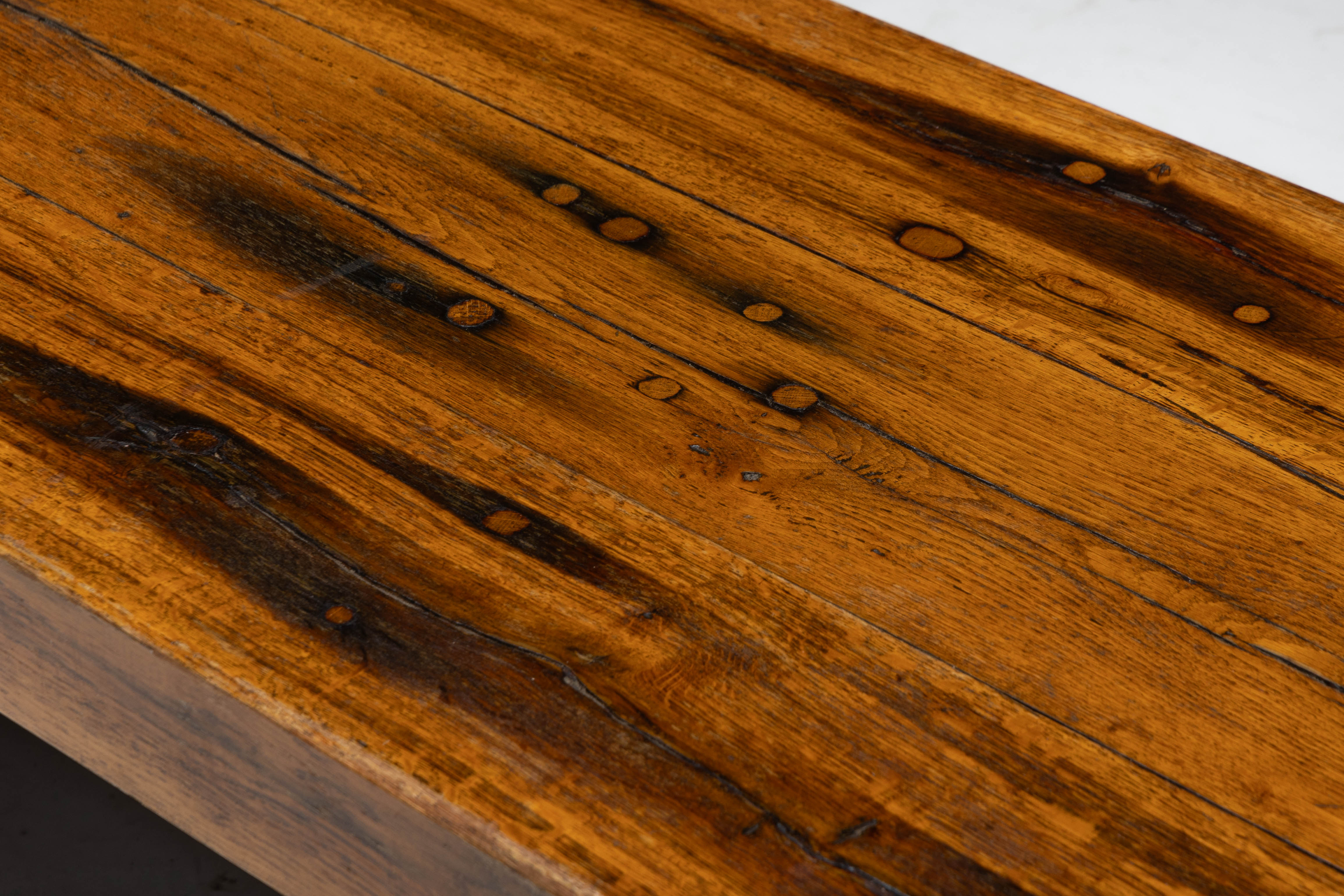 Rustic Oak Coffee Table - Mid-20th Century