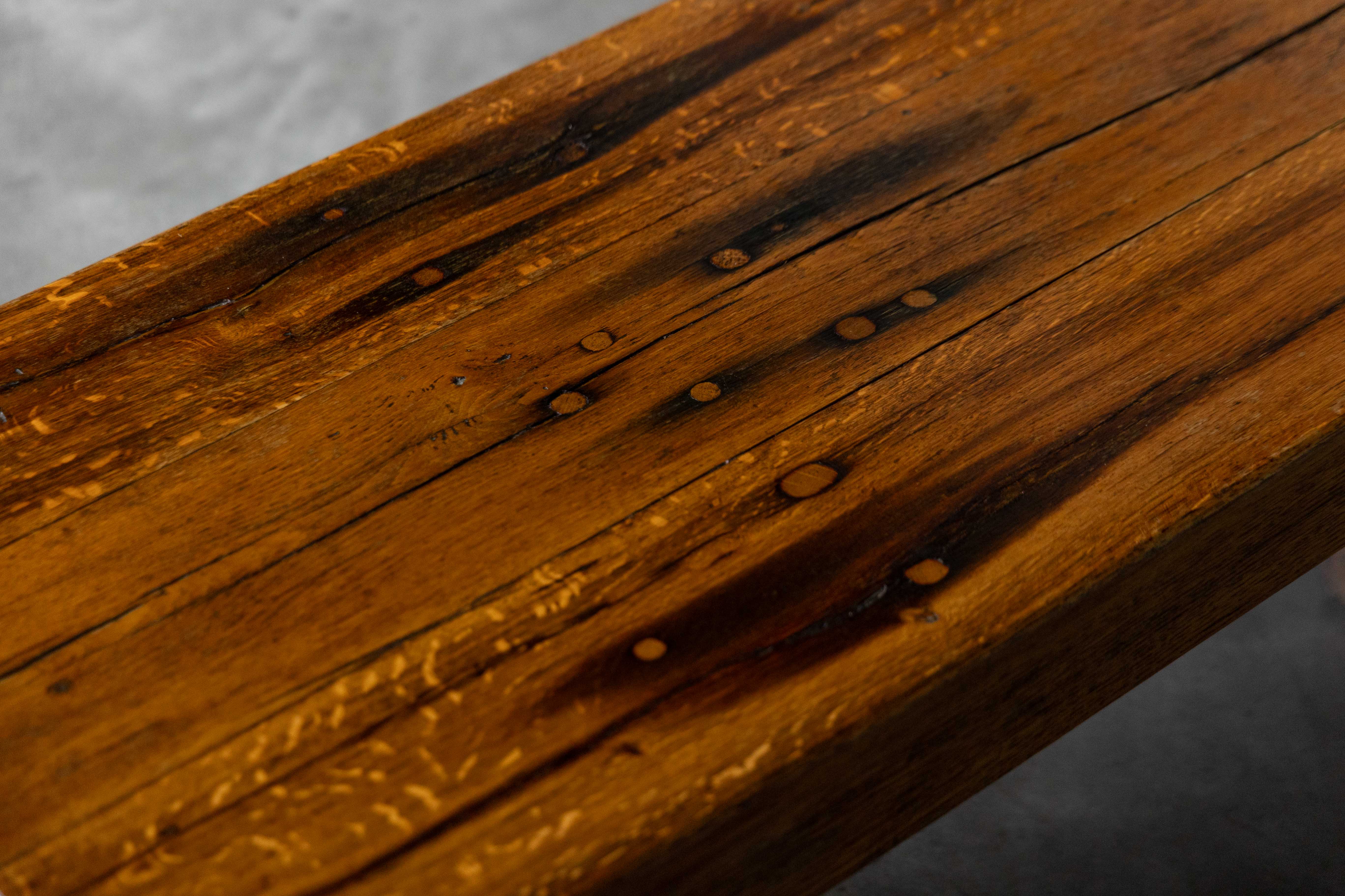 Rustic Oak Coffee Table - Mid-20th Century