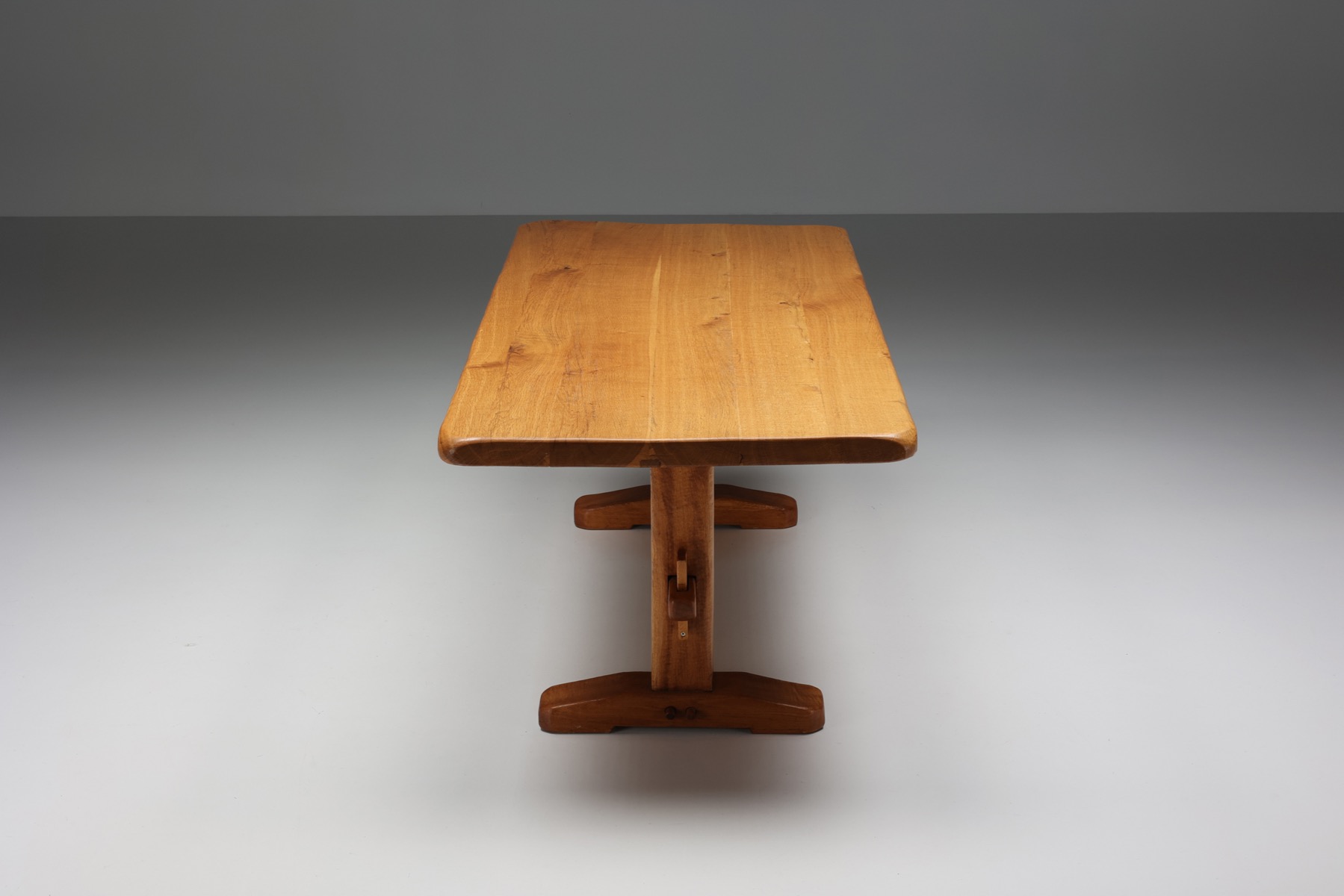 Rustic Pierre Chapo Style Dining Table - 1960's