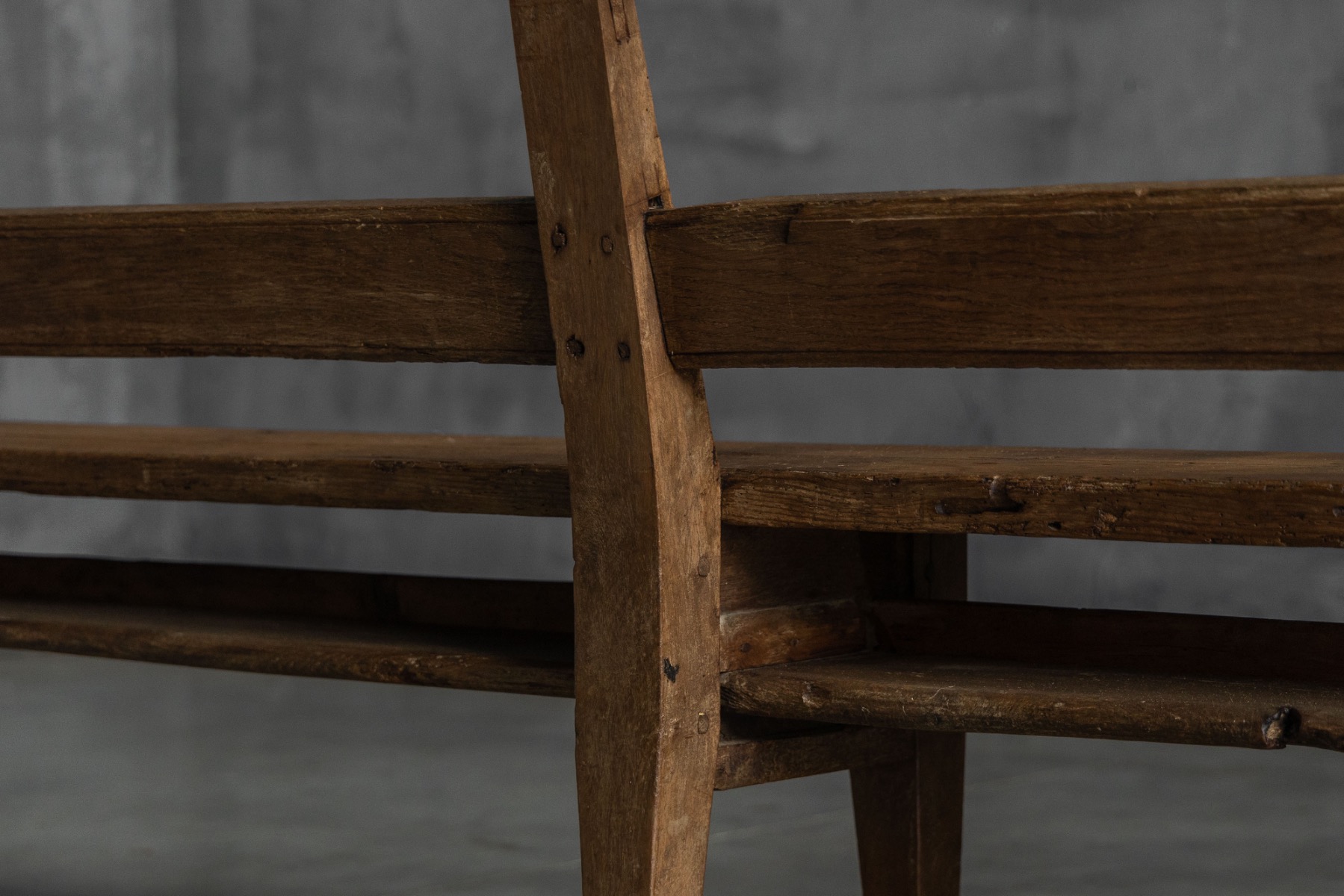  Rustic Pine Bench, France - circa 1900