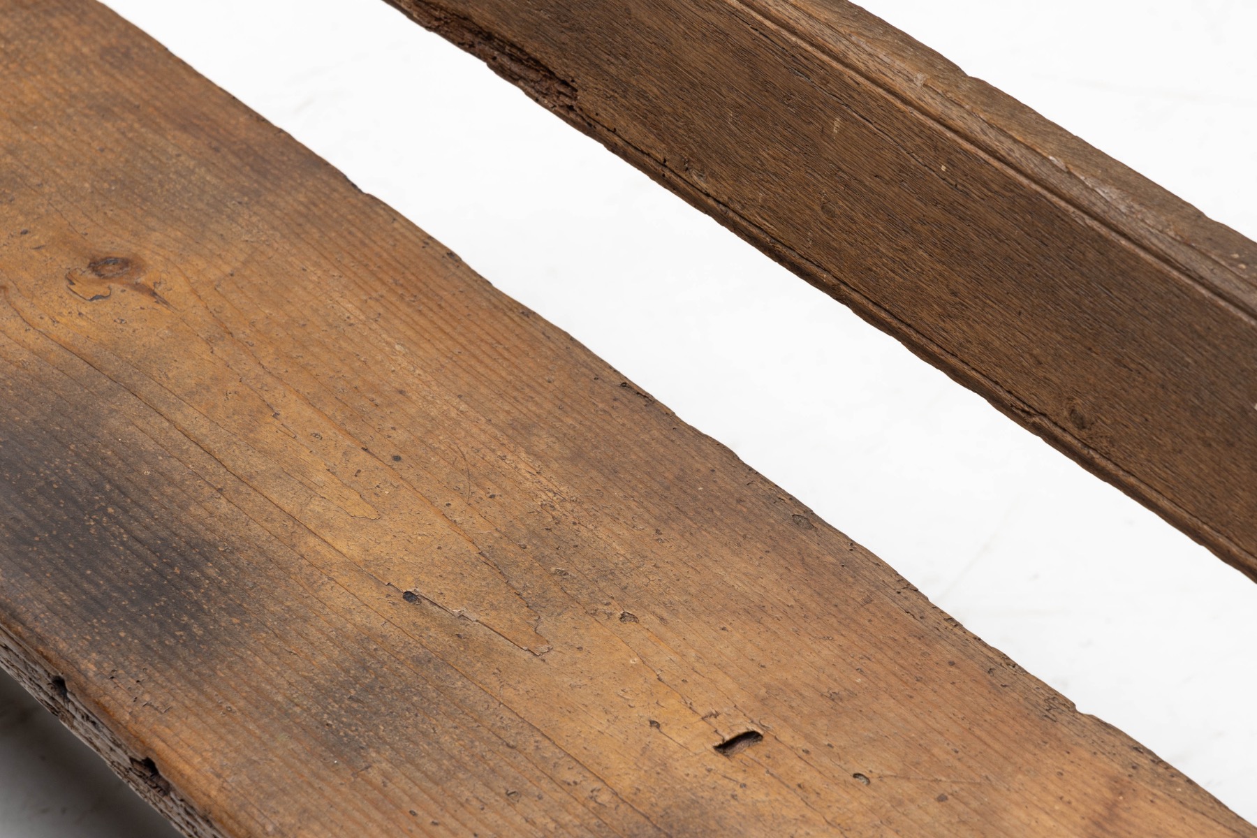  Rustic Pine Bench, France - circa 1900