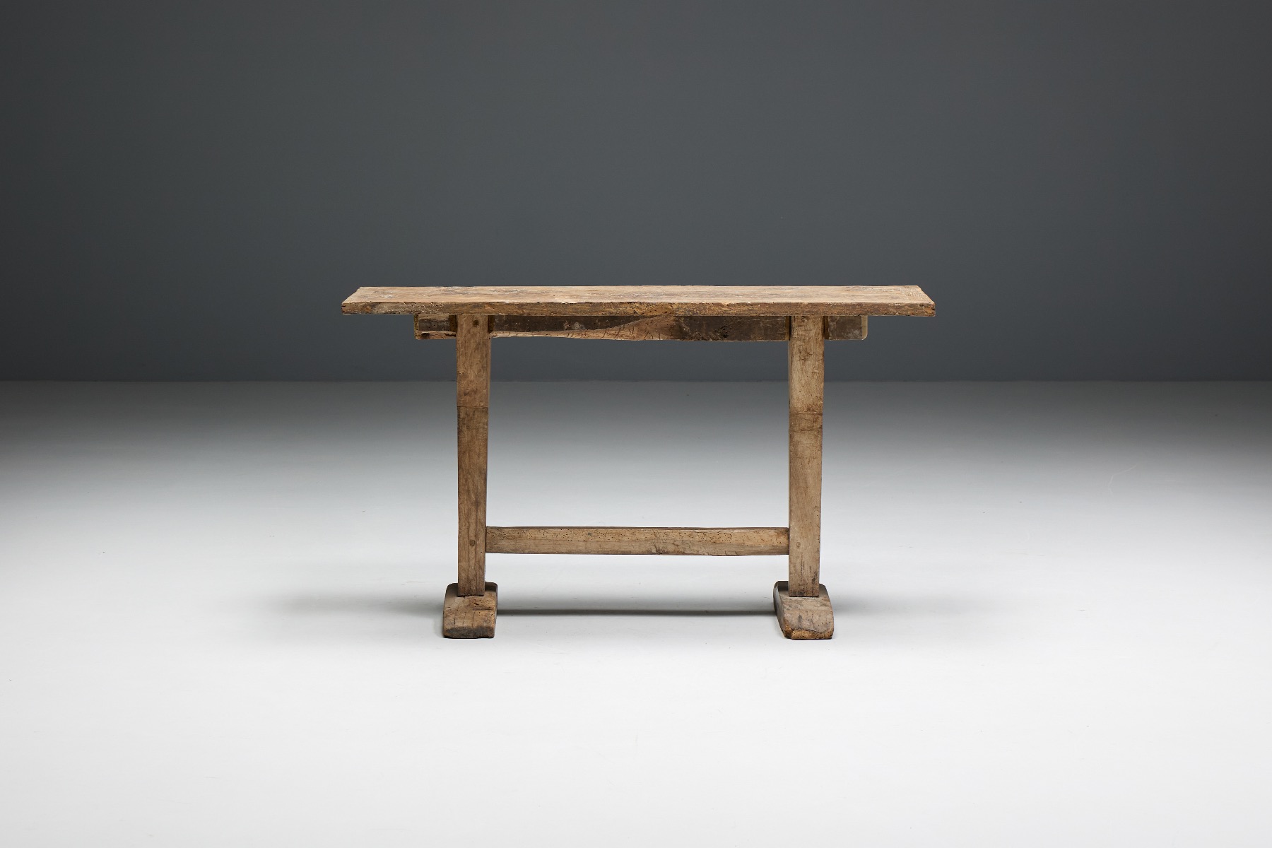 Rustic Primitive Console Table - 19th Century