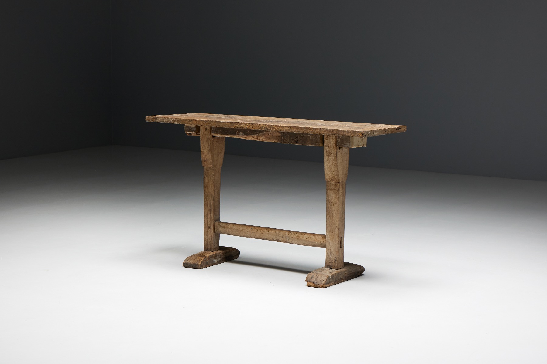 Rustic Primitive Console Table - 19th Century