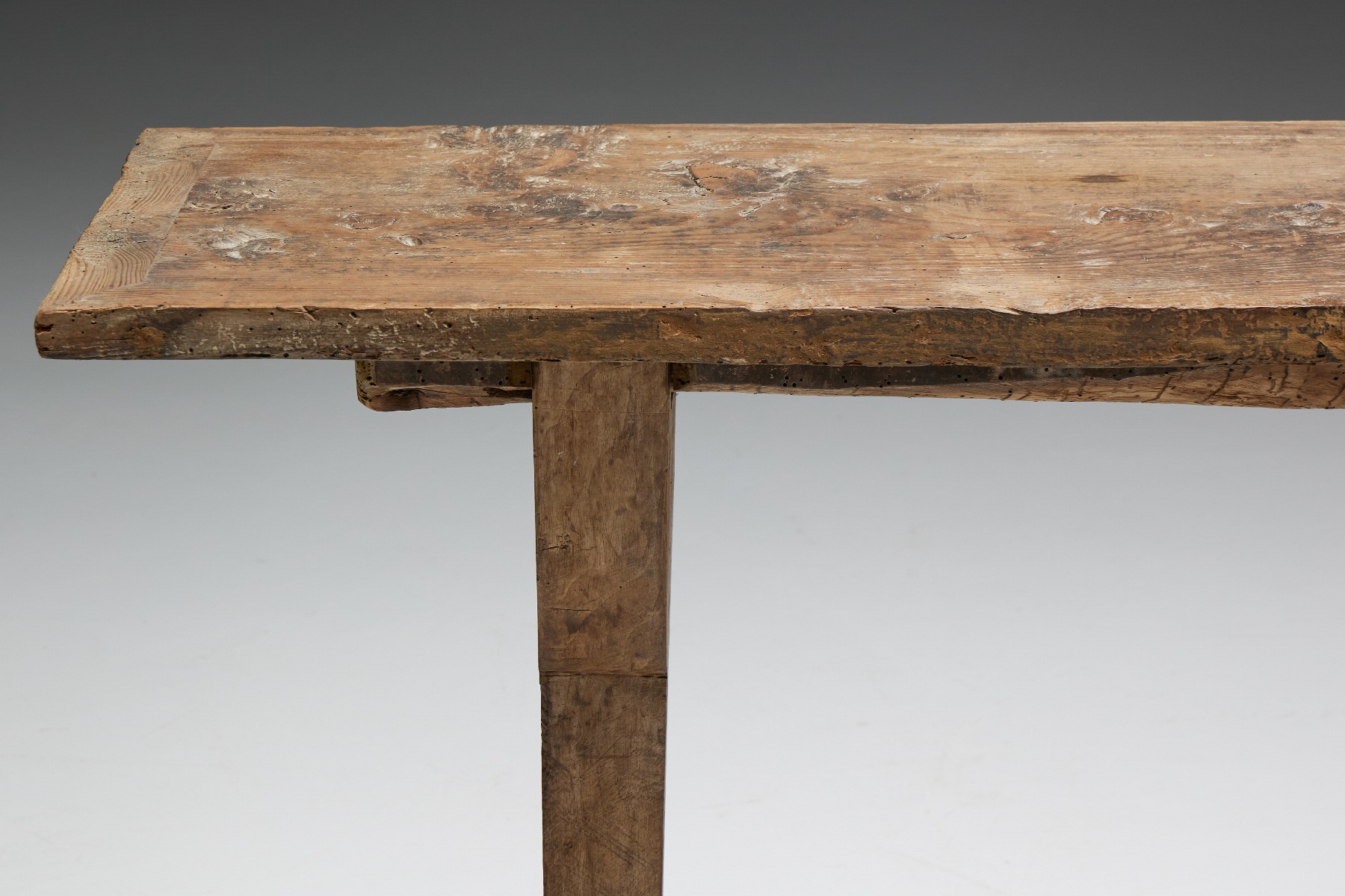 Rustic Primitive Console Table - 19th Century