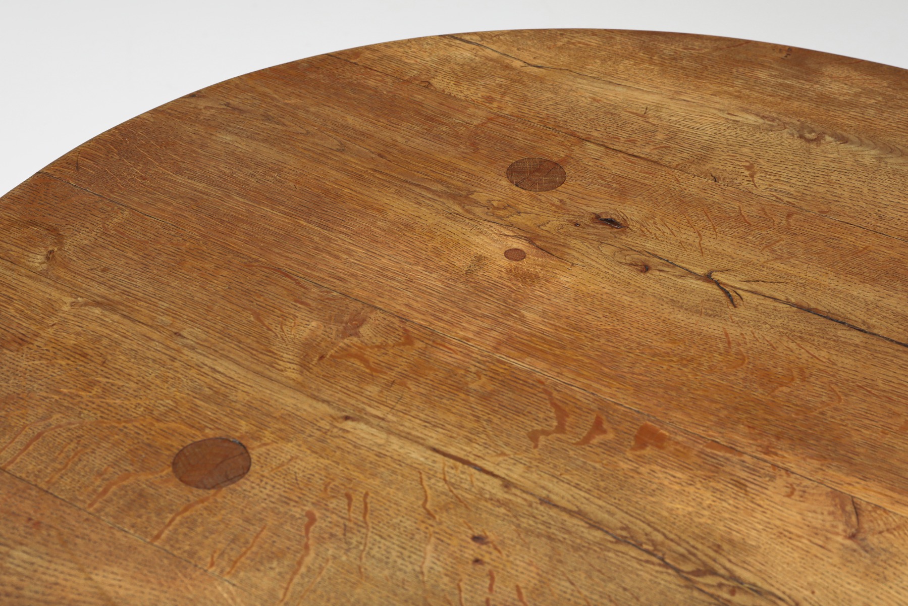 Rustic Round Coffee Table, Mid-Century Modern - 1950's
