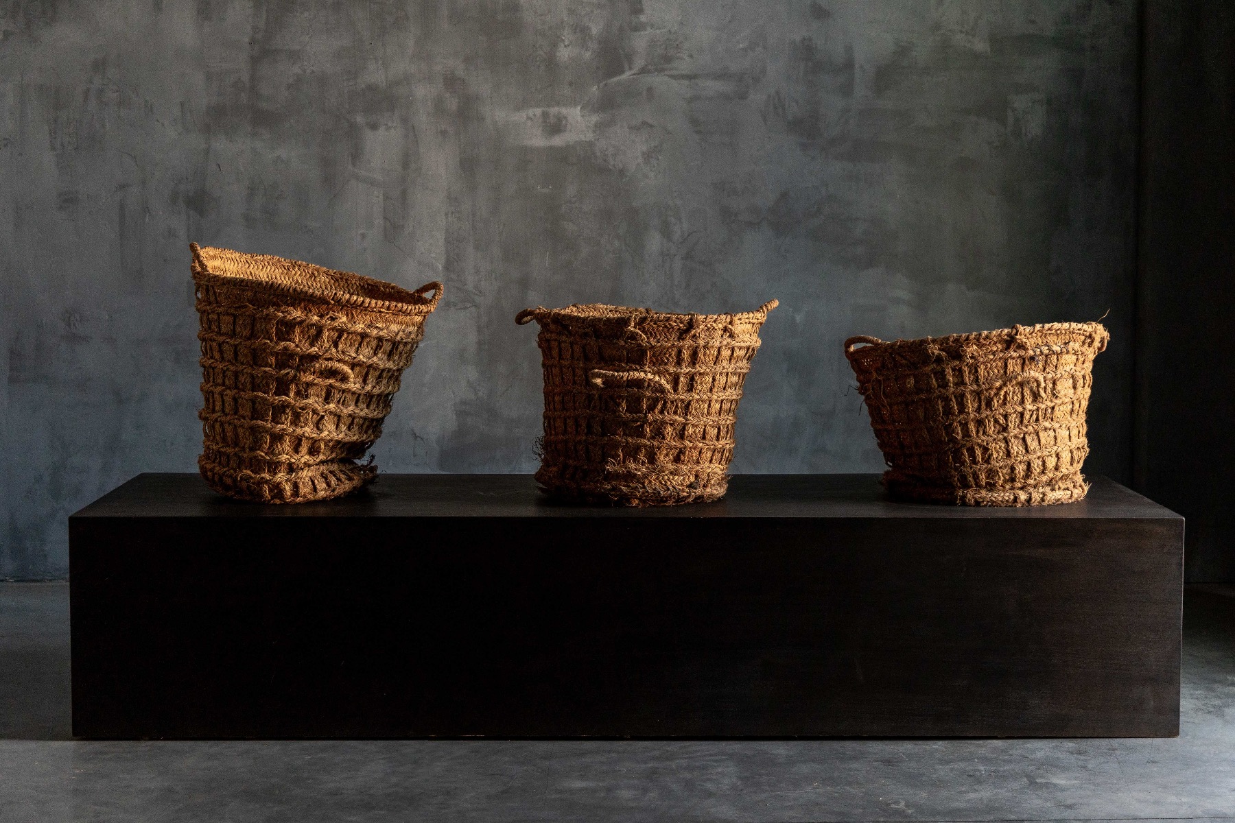 Rustic Set of Handwoven Baskets - 19th Century 