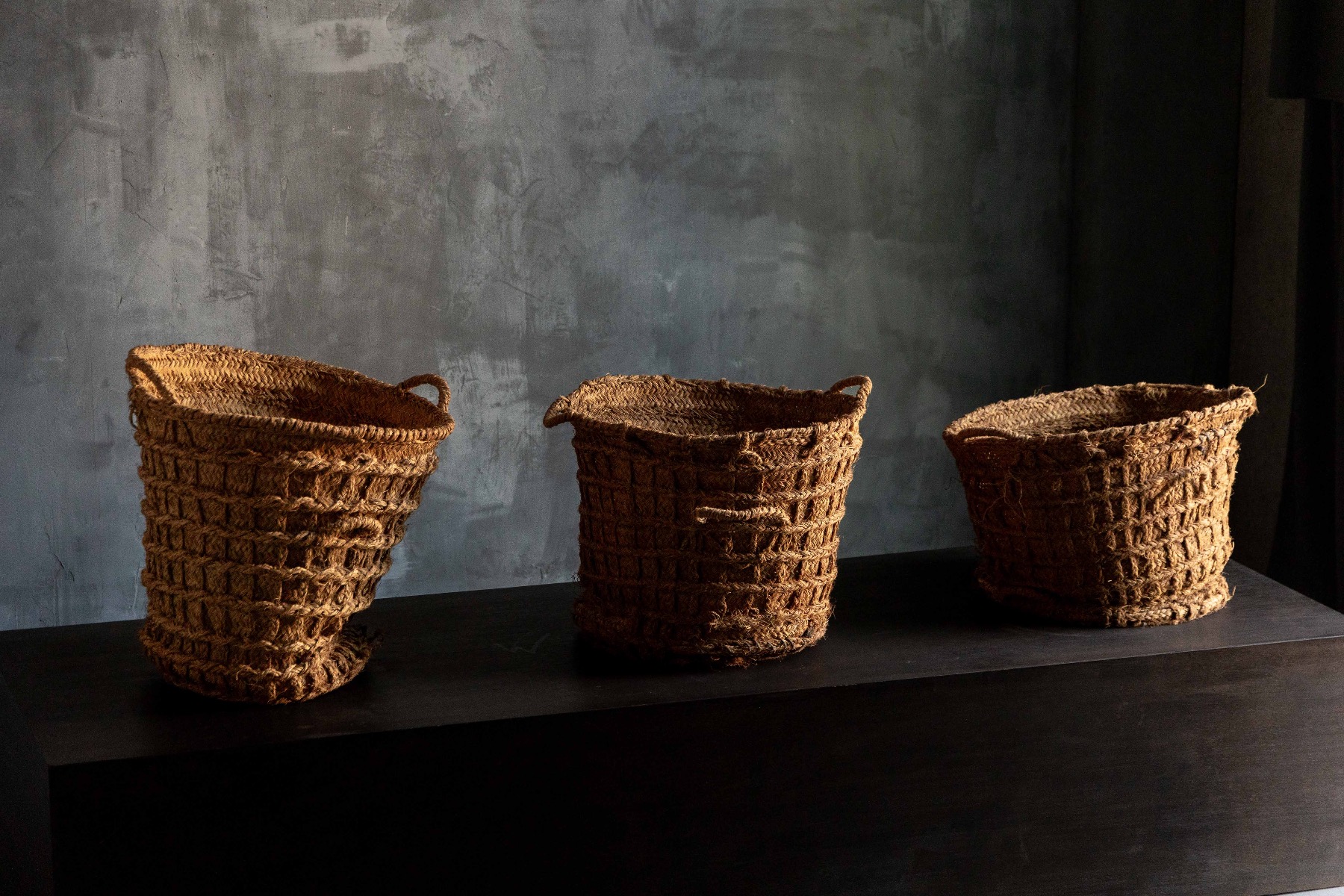 Rustic Set of Handwoven Baskets - 19th Century 