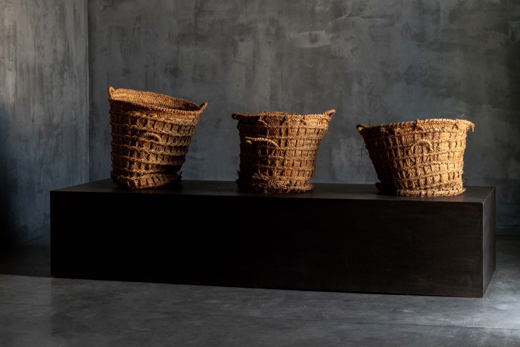 Rustic Set of Handwoven Baskets - 19th Century 