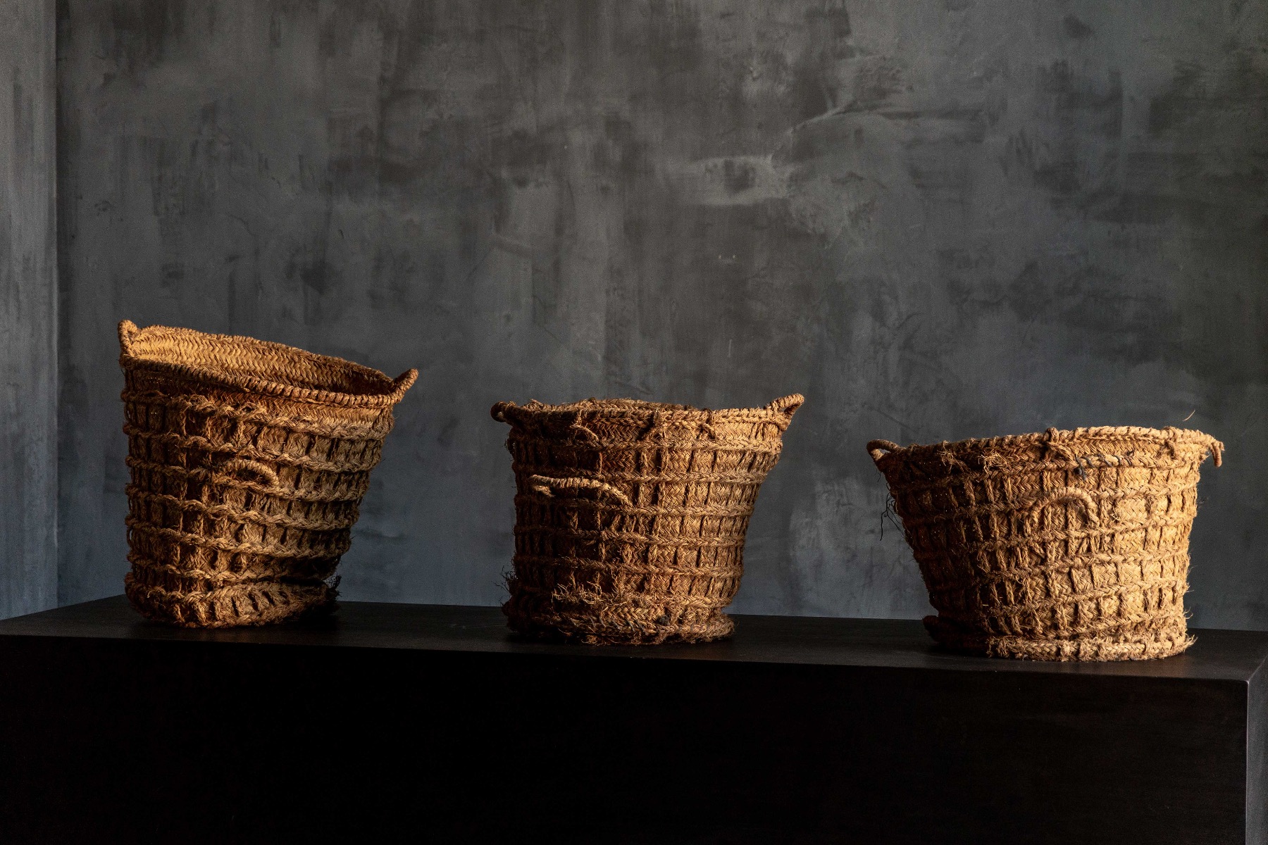 Rustic Set of Handwoven Baskets - 19th Century 