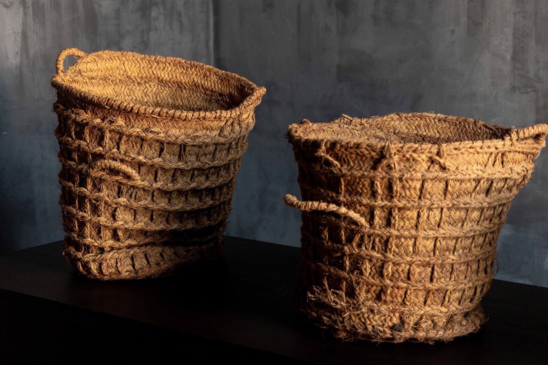 Rustic Set of Handwoven Baskets - 19th Century 