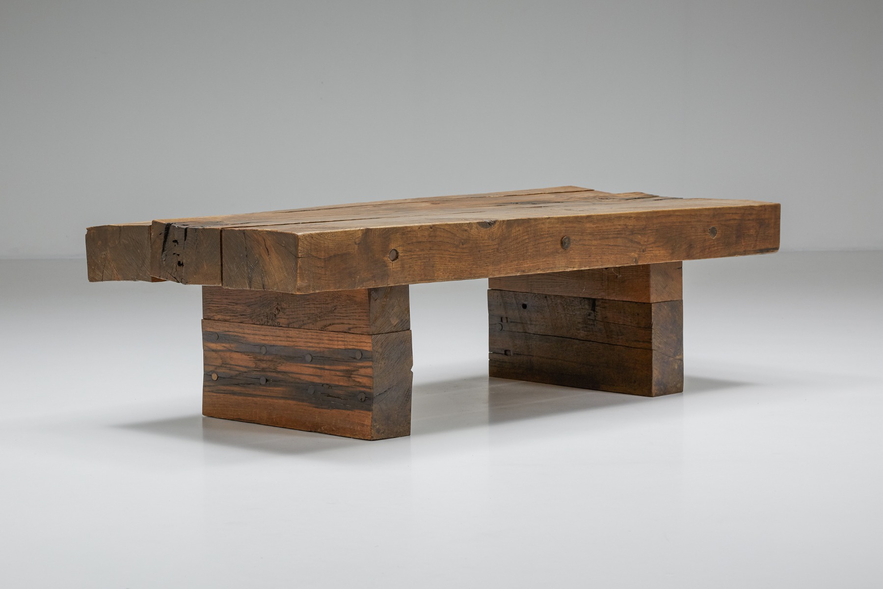Wabi-Sabi Wooden Coffee Table - 1960's