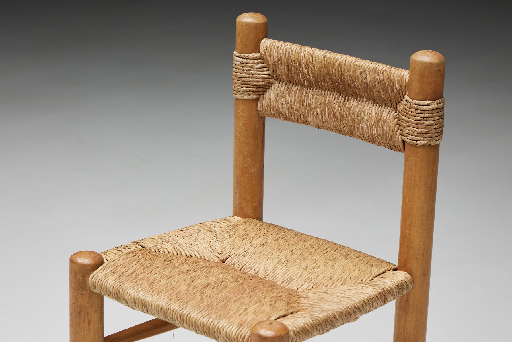 Rustic Straw Dining Chairs - 1960s