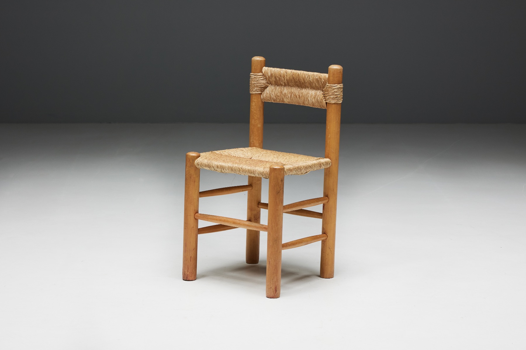 Rustic Straw Dining Chairs - 1960s