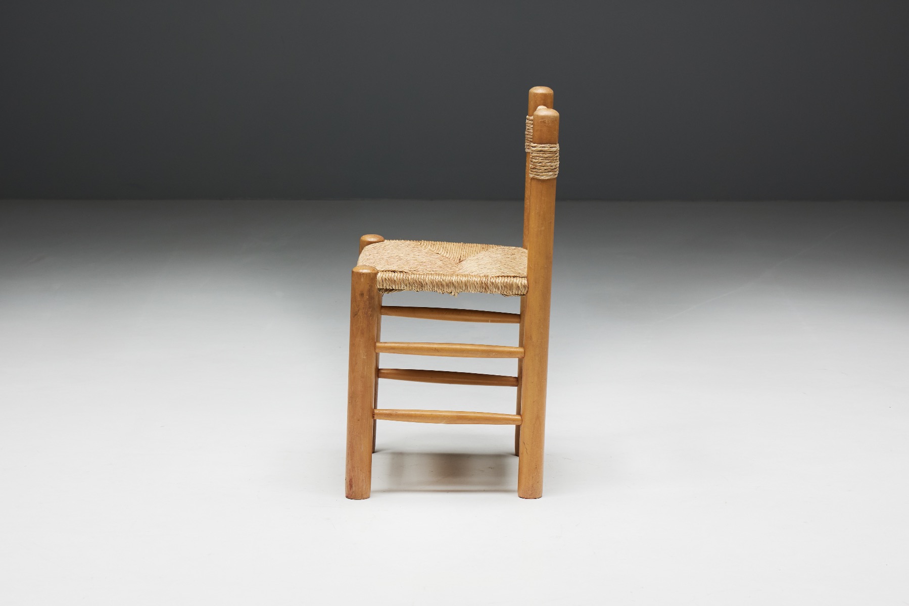 Rustic Straw Dining Chairs - 1960s