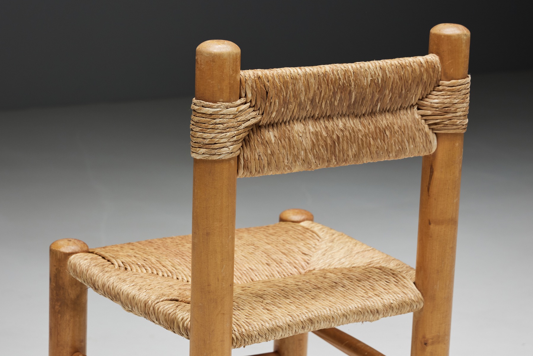 Rustic Straw Dining Chairs - 1960s