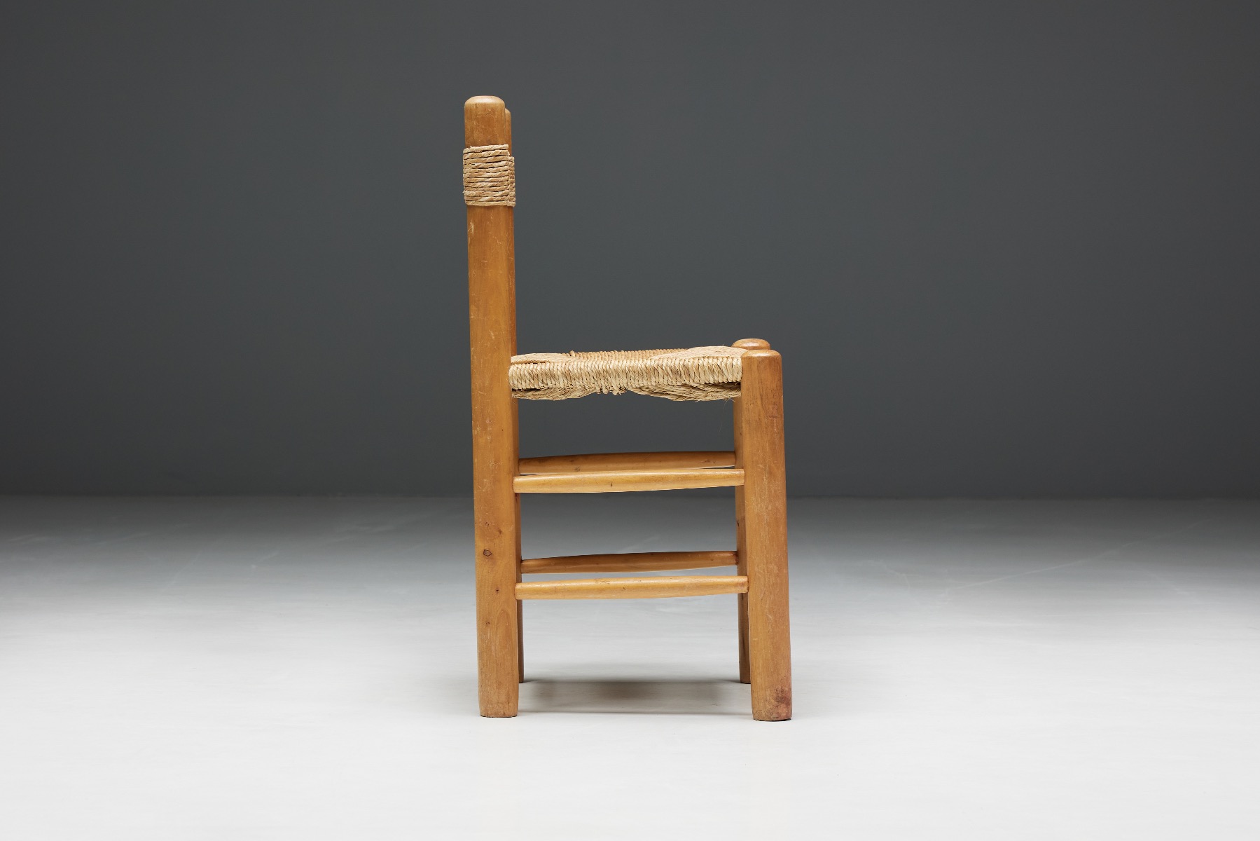 Rustic Straw Dining Chairs - 1960s