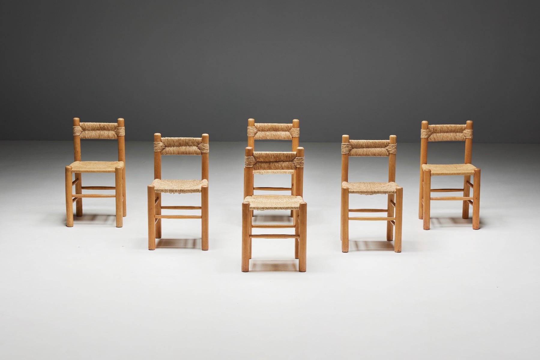 Rustic Straw Dining Chairs - 1960s