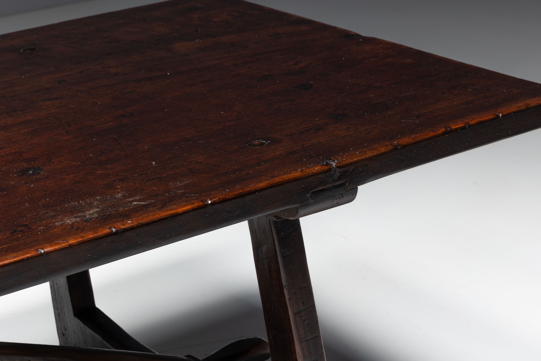 Rustic Vernacular Dining Table, France – Early 20th Century