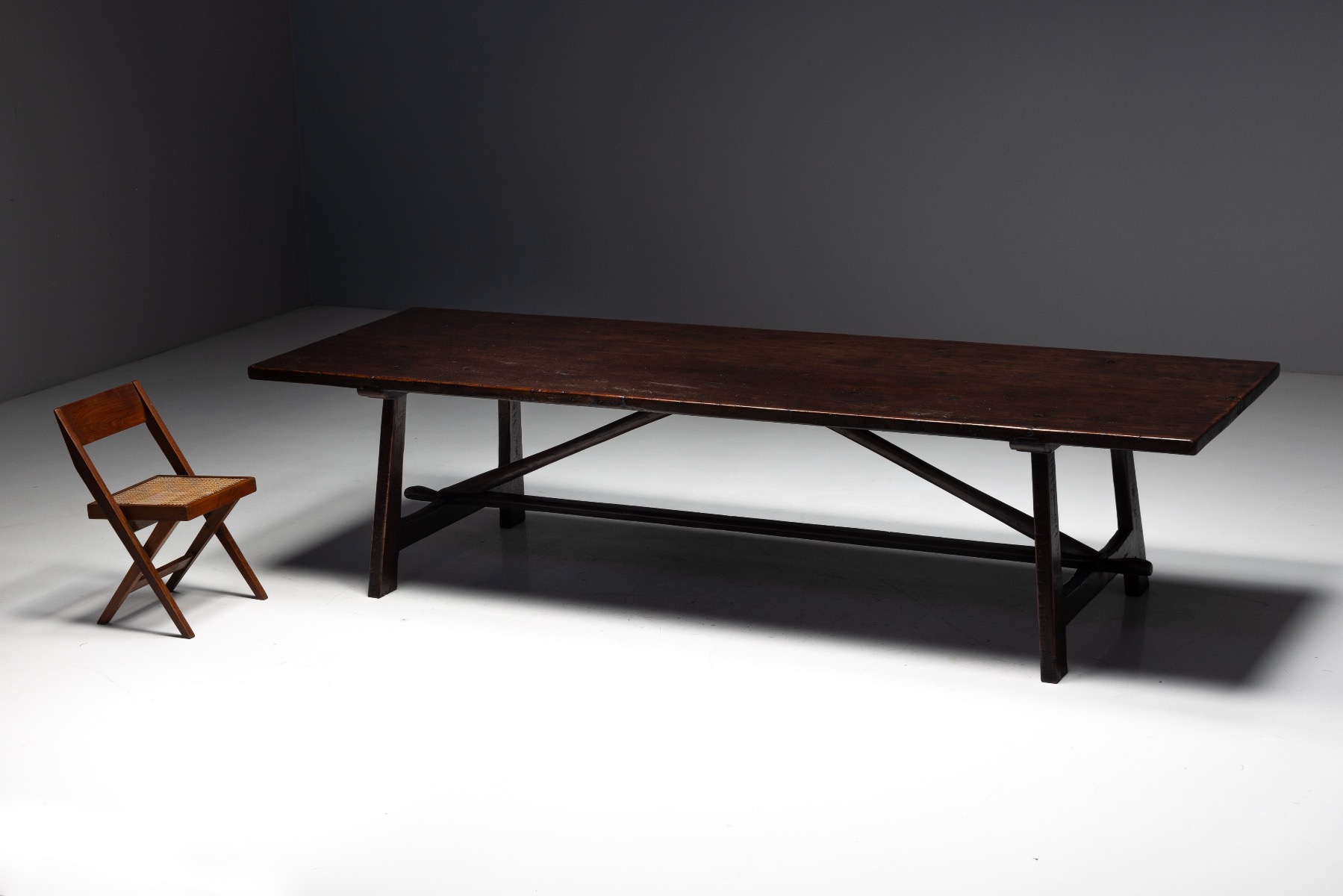 Rustic Vernacular Dining Table, France – Early 20th Century