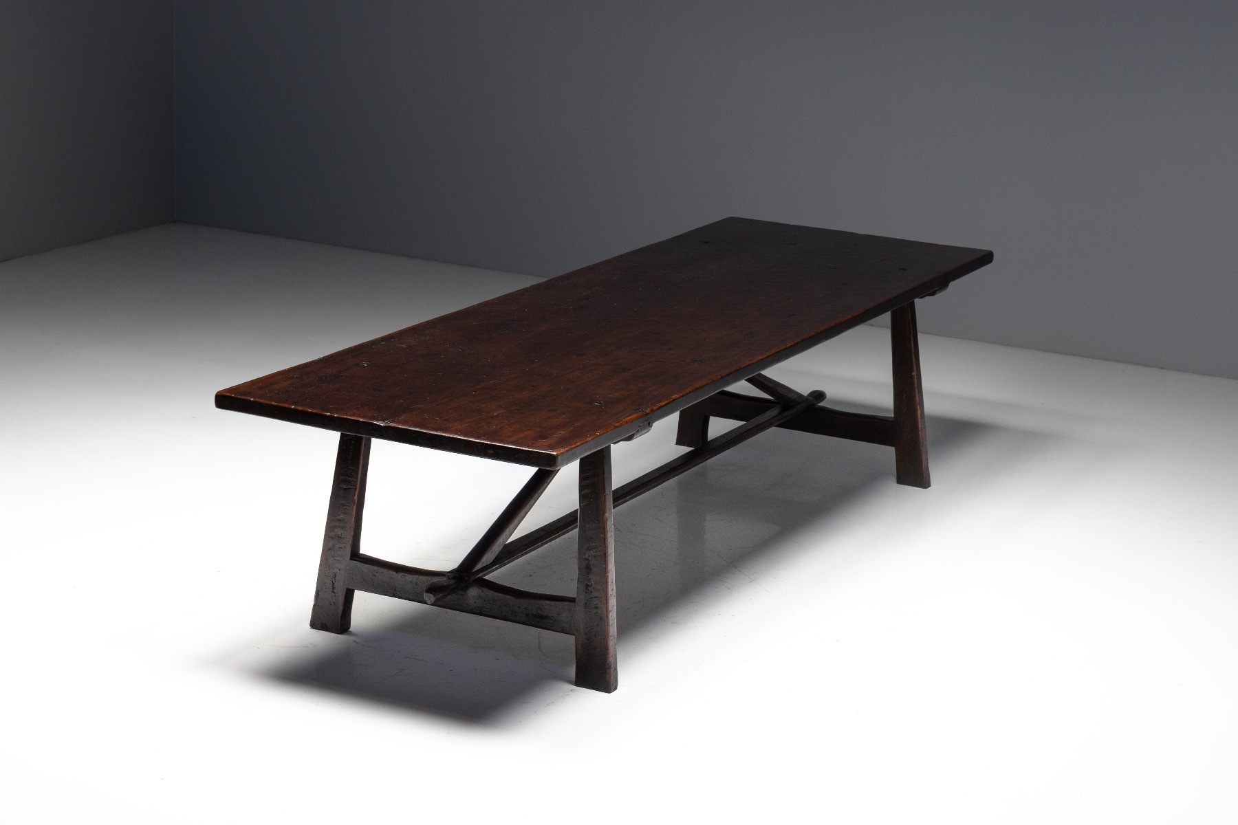 Rustic Vernacular Dining Table, France – Early 20th Century