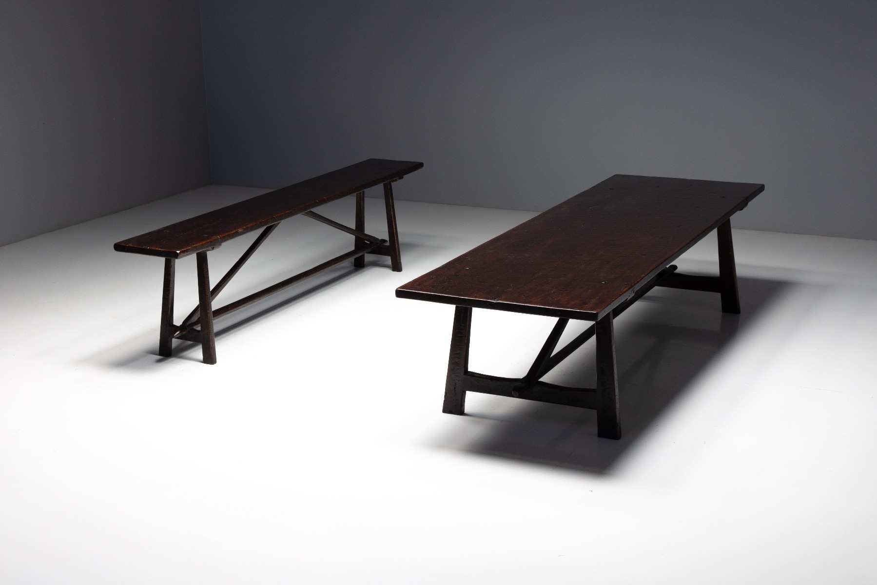 Rustic Vernacular Dining Table, France – Early 20th Century