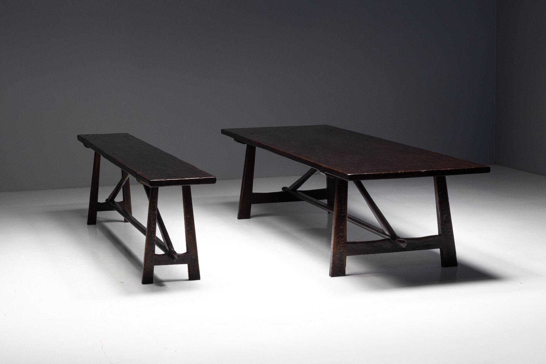 Rustic Vernacular Dining Table, France – Early 20th Century