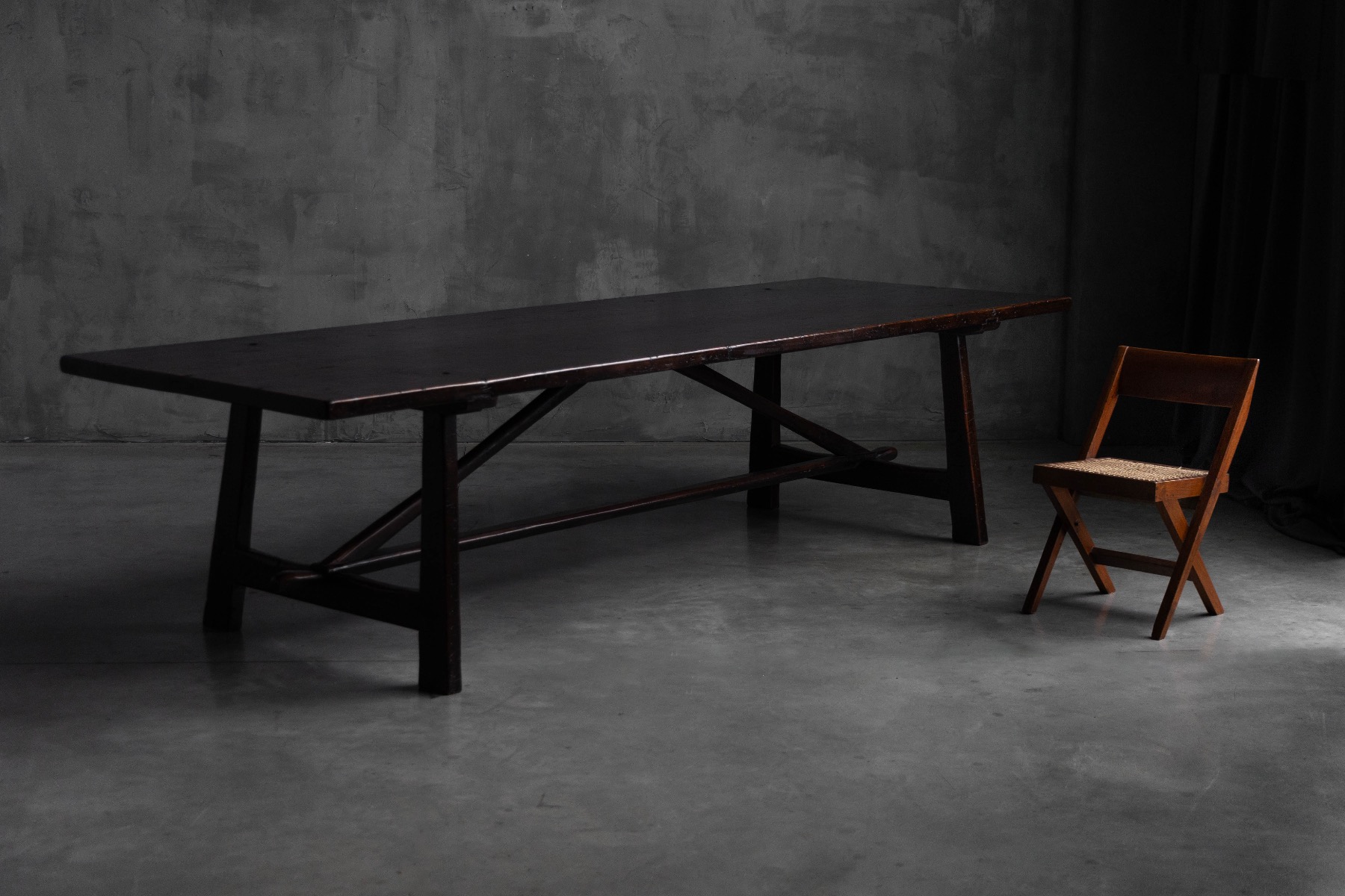 Rustic Vernacular Dining Table, France – Early 20th Century