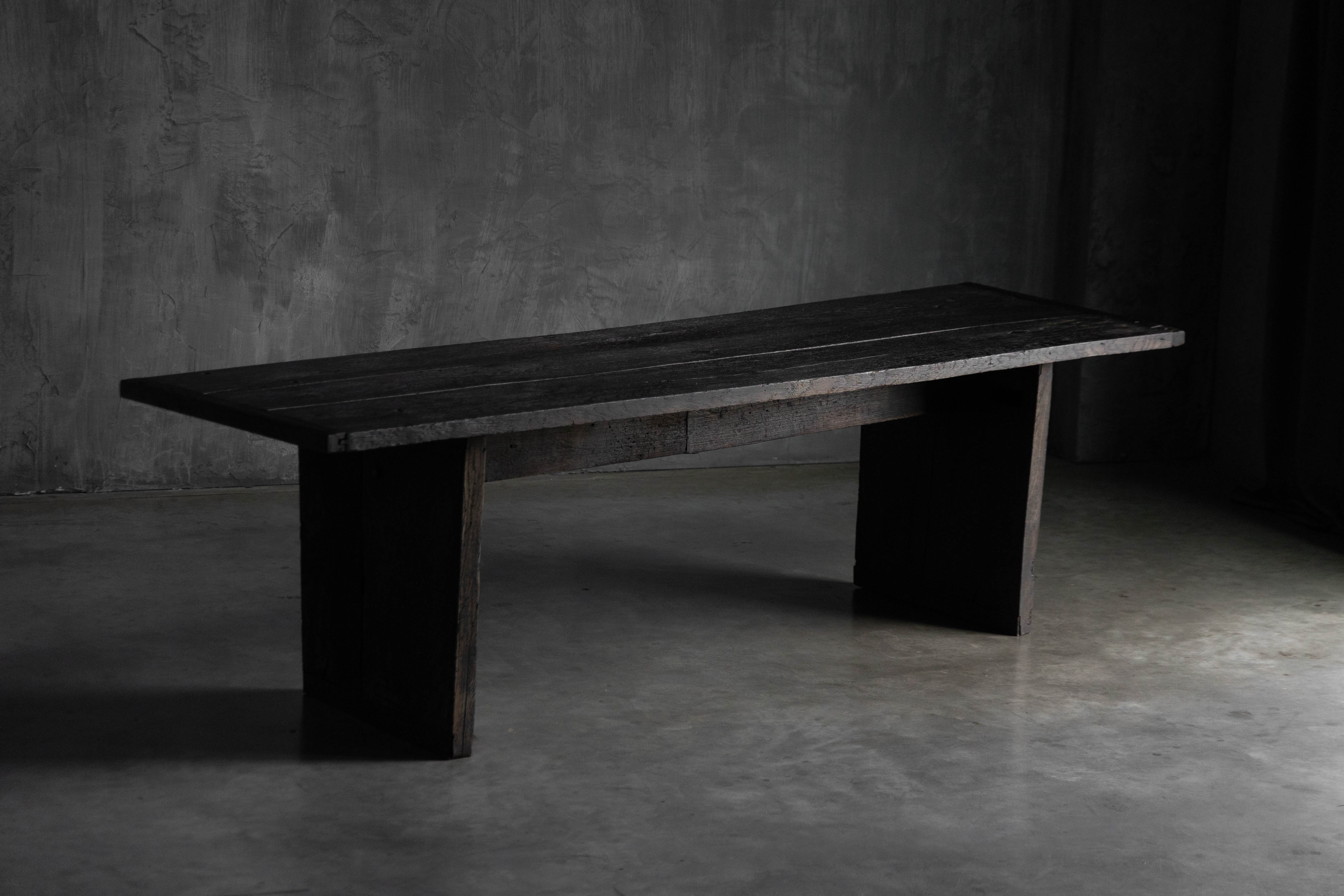 Rustic Vernacular Oak Table, France - 19th Century