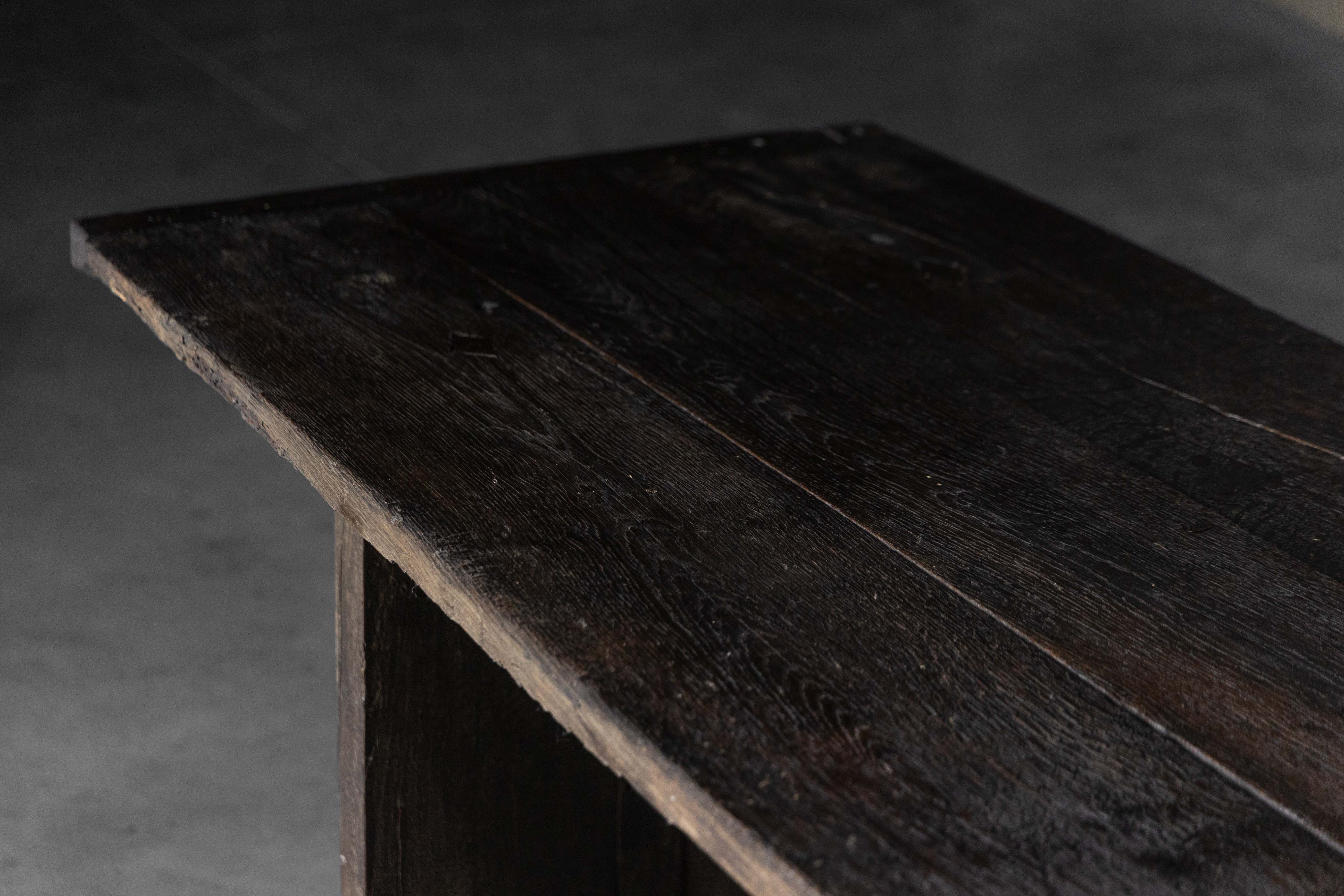 Rustic Vernacular Oak Table, France - 19th Century