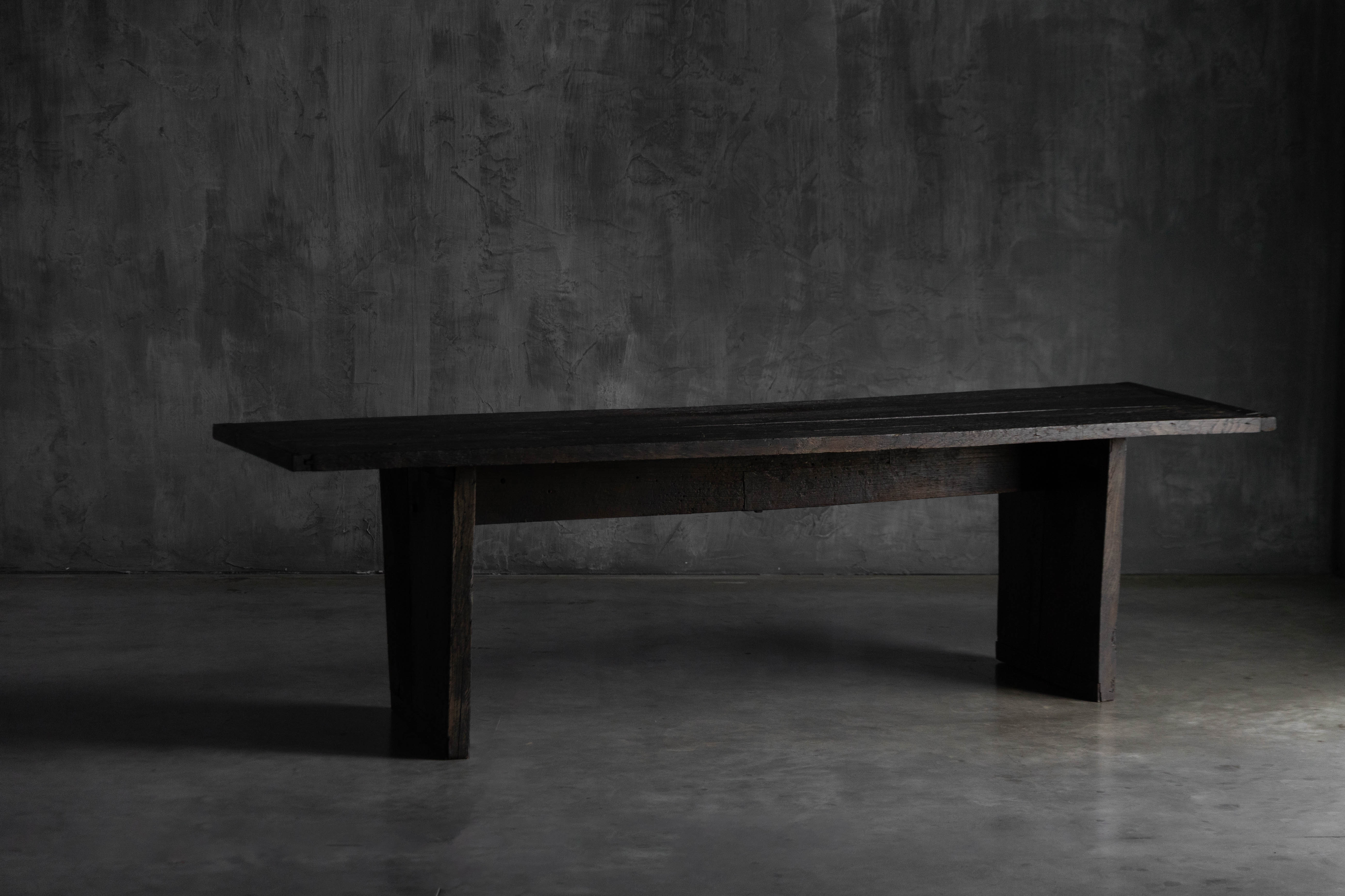 Rustic Vernacular Oak Table, France - 19th Century