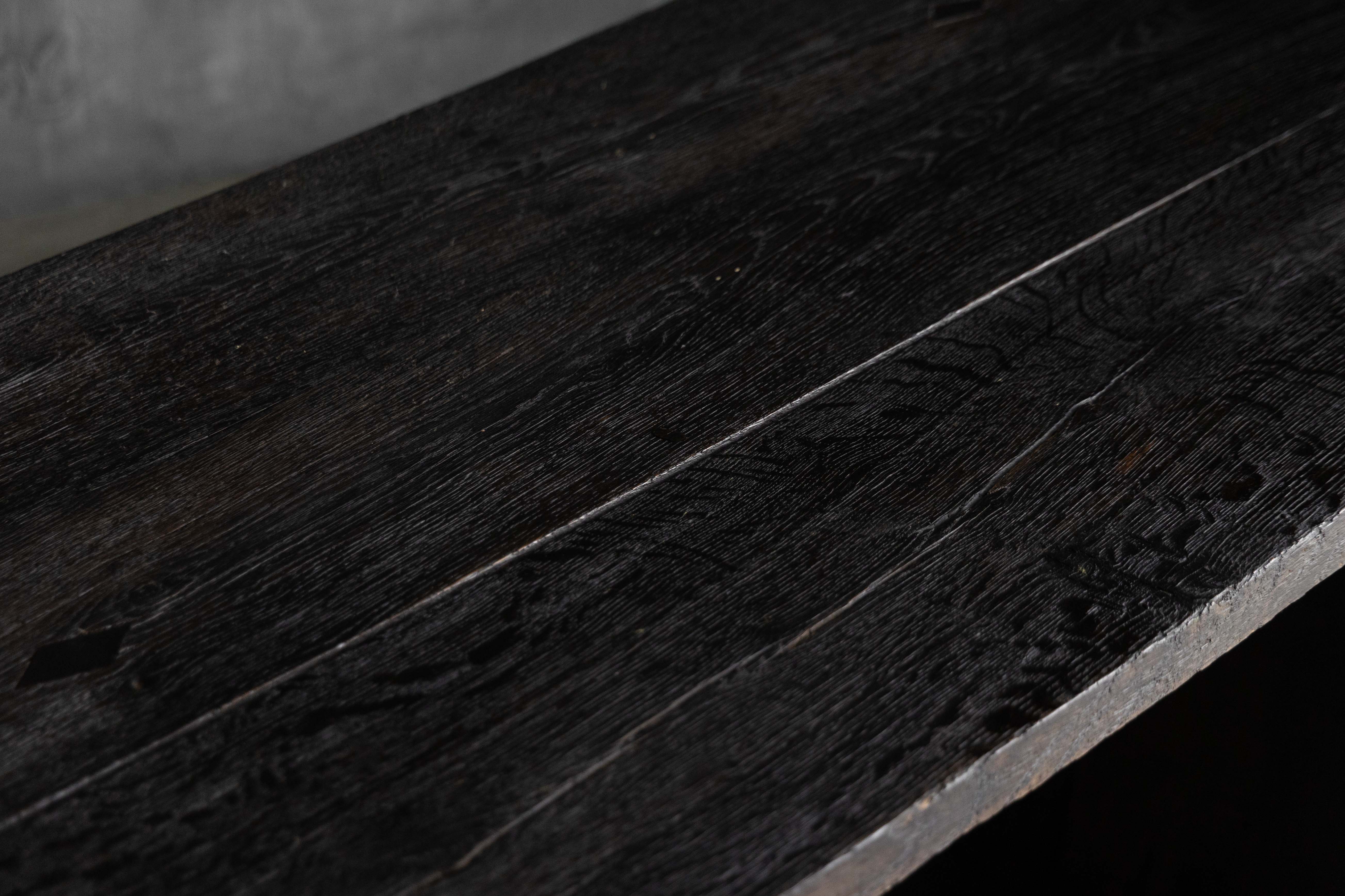 Rustic Vernacular Oak Table, France - 19th Century