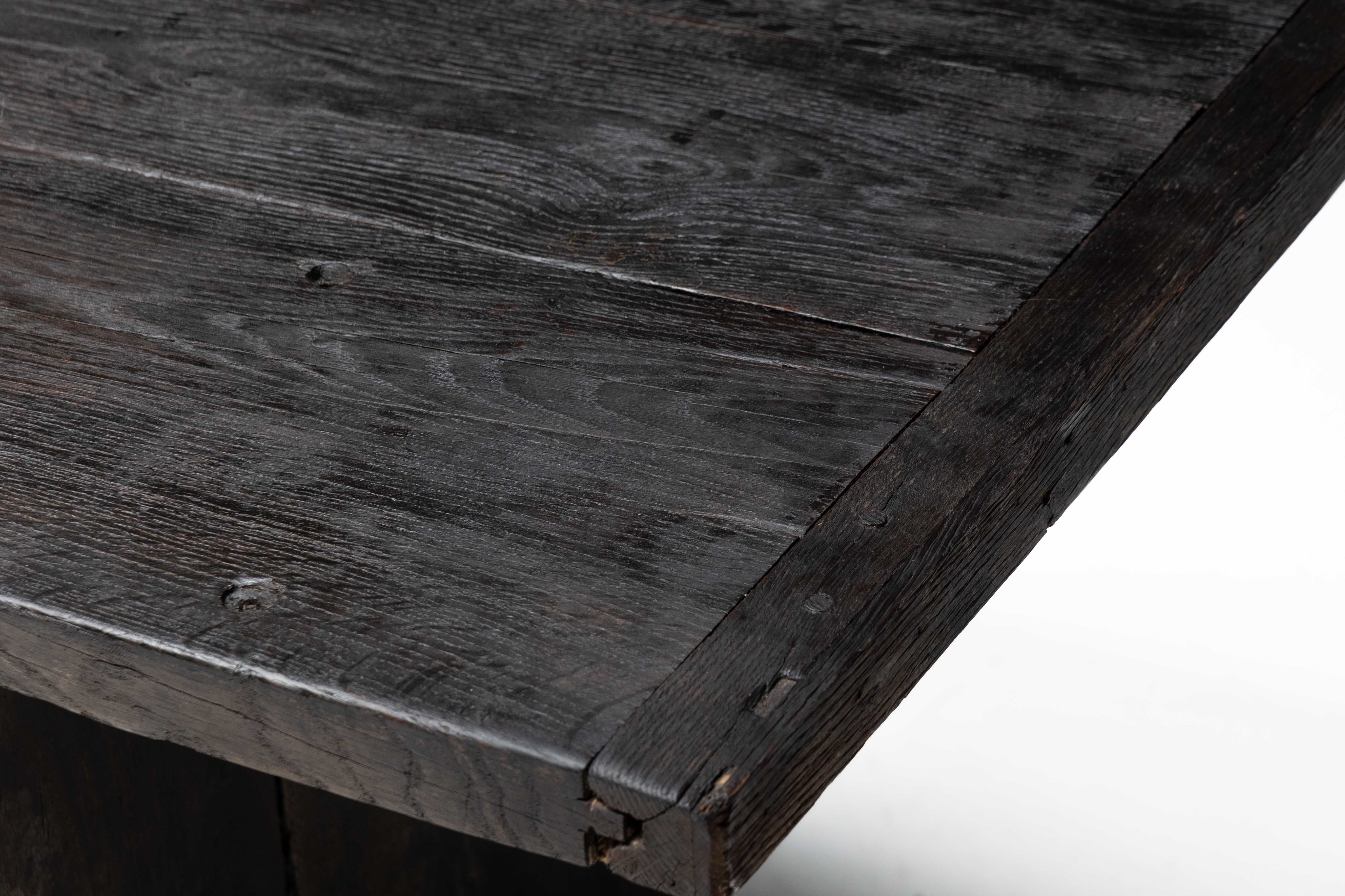 Rustic Vernacular Oak Table, France - 19th Century