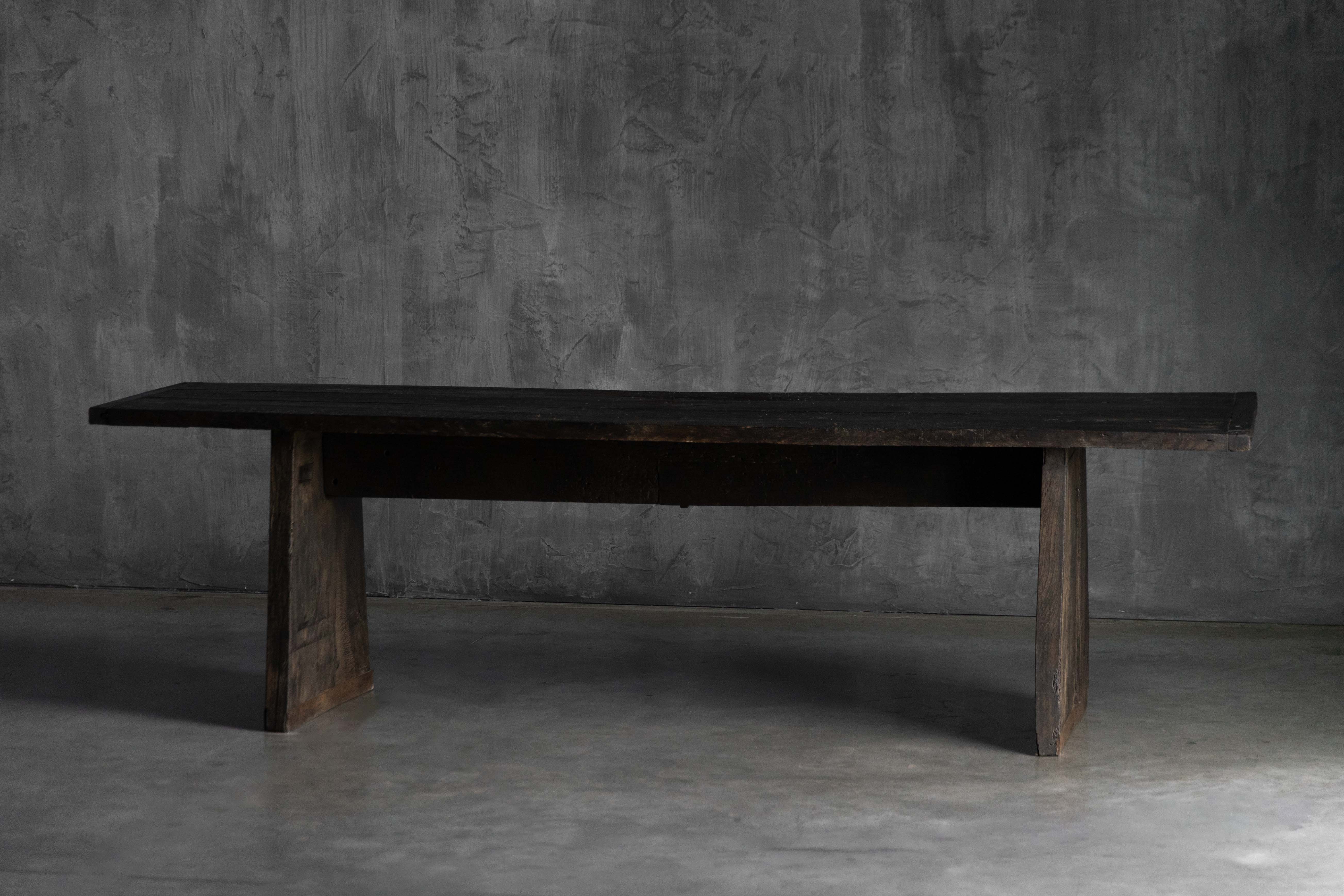 Rustic Vernacular Oak Table, France - 19th Century