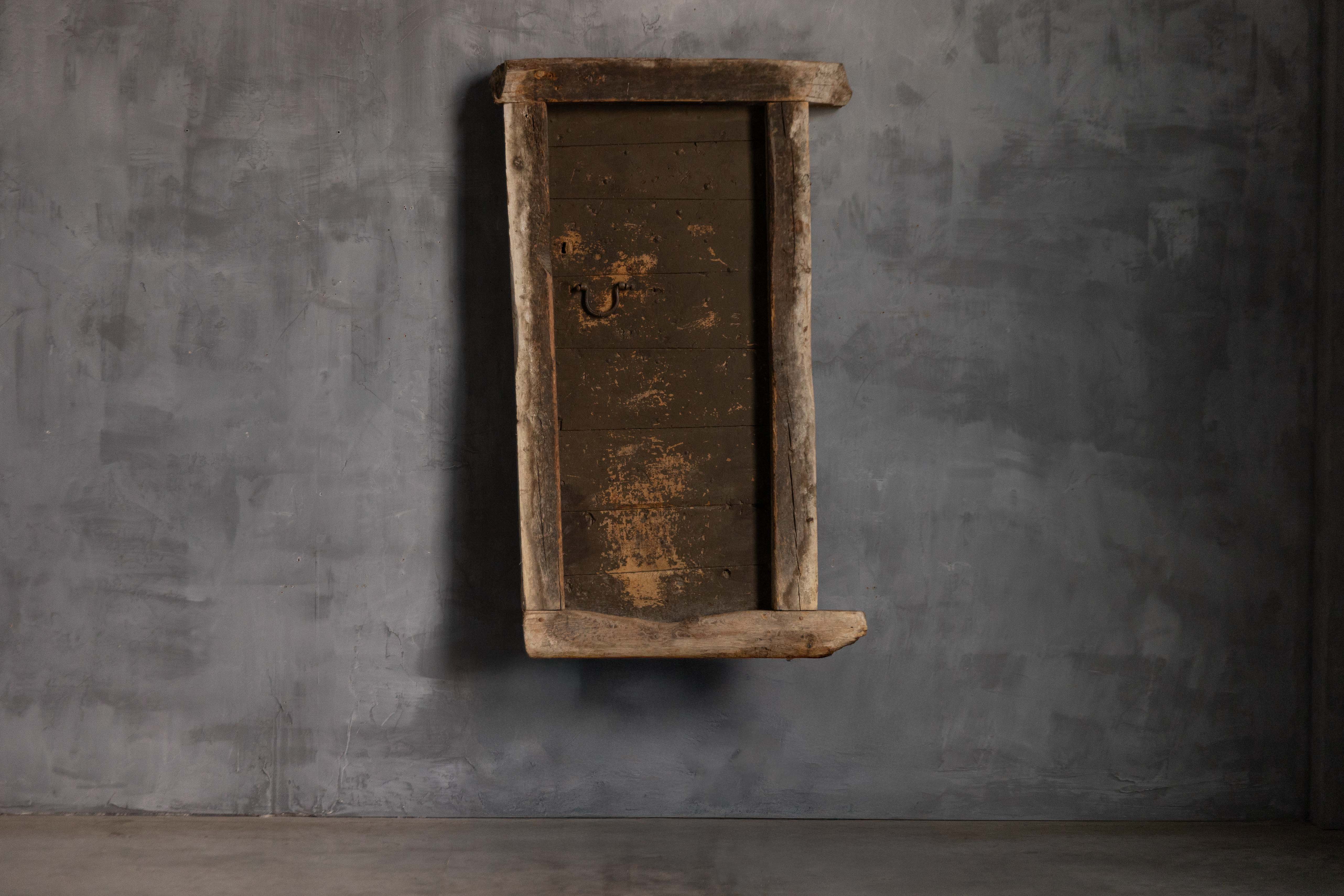 Rustic Vernacular Door with Frame, Hautes-Alpes, France - 19th Century
