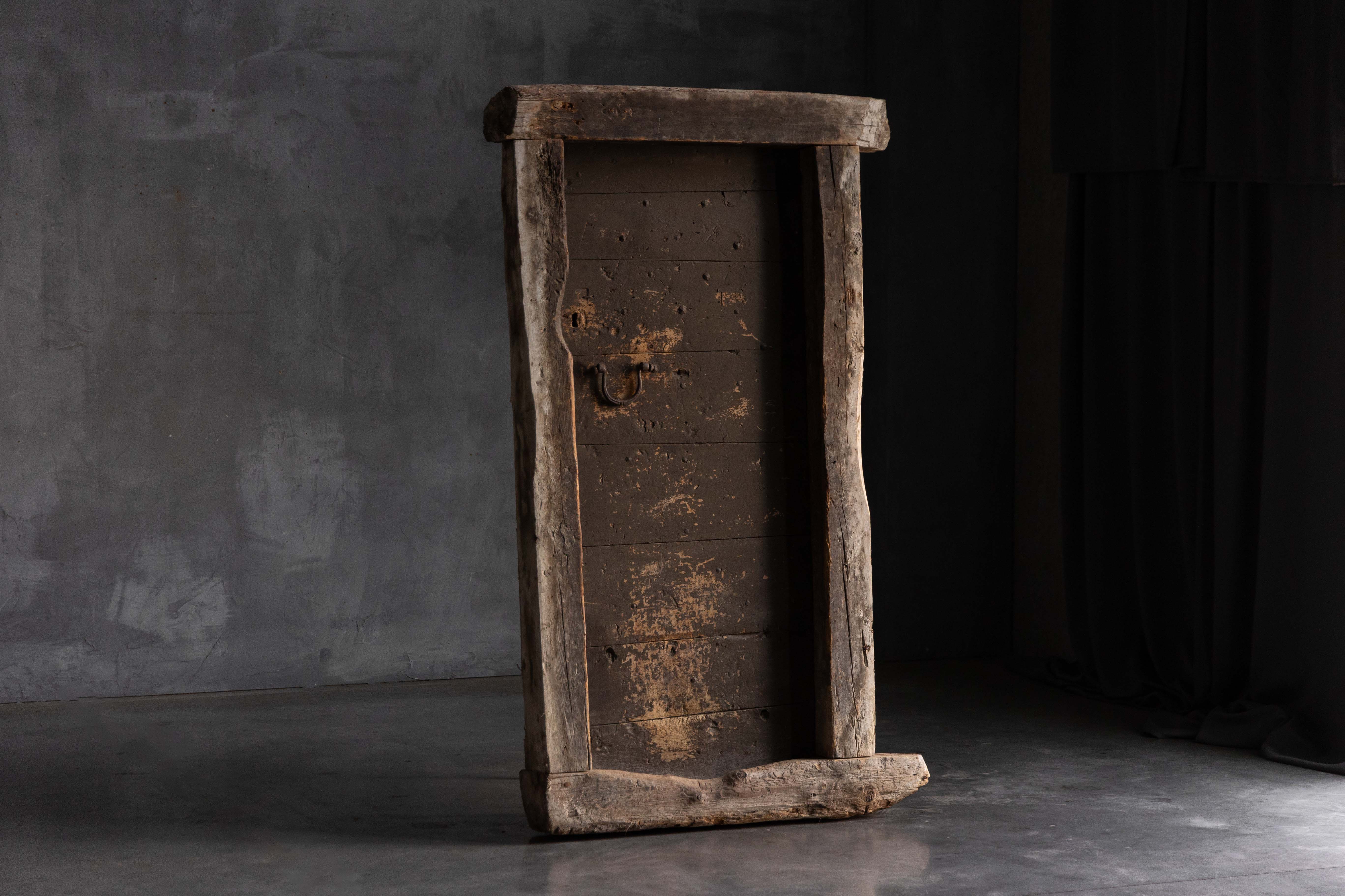 Rustic Vernacular Door with Frame, Hautes-Alpes, France - 19th Century