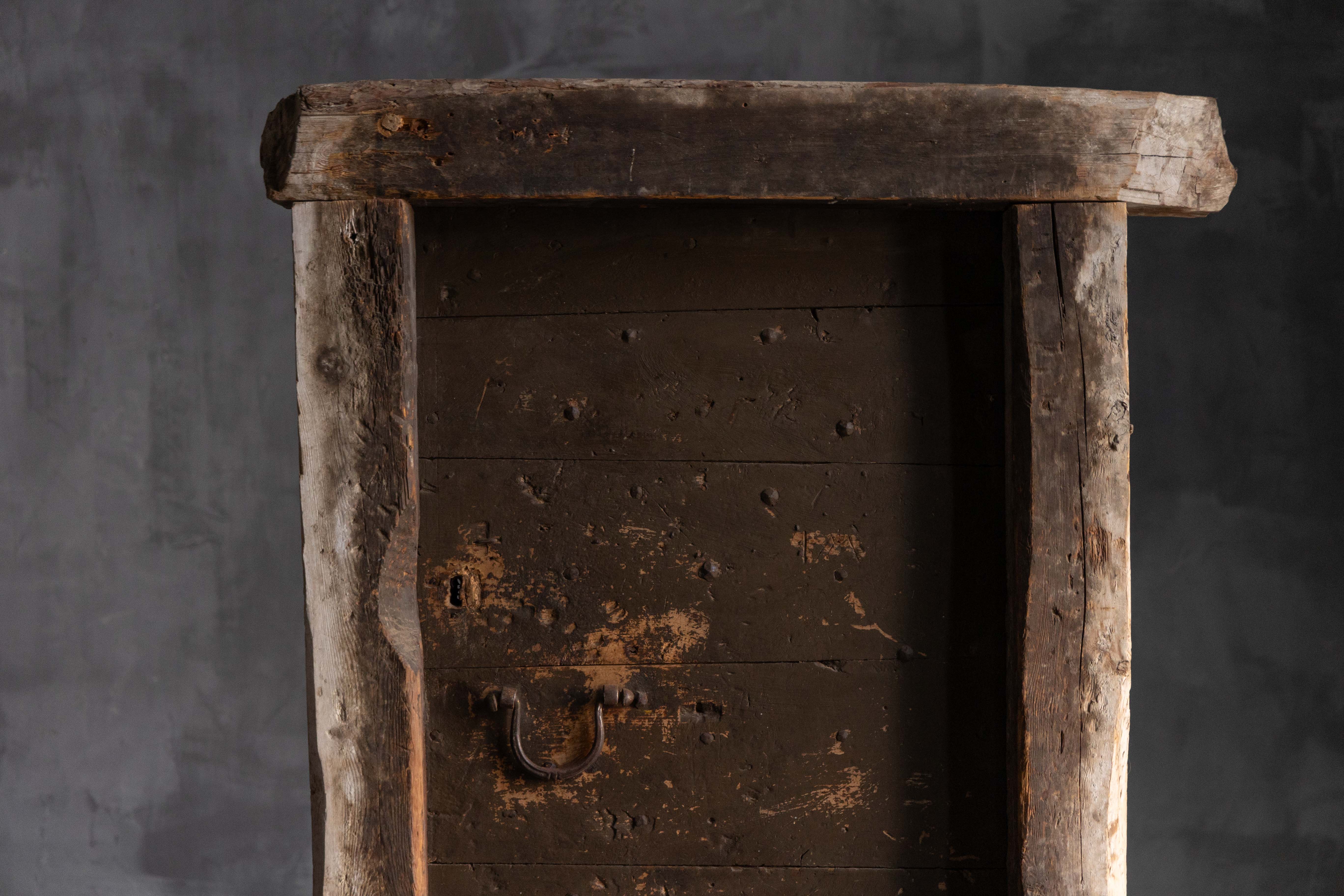 Rustic Vernacular Door with Frame, Hautes-Alpes, France - 19th Century