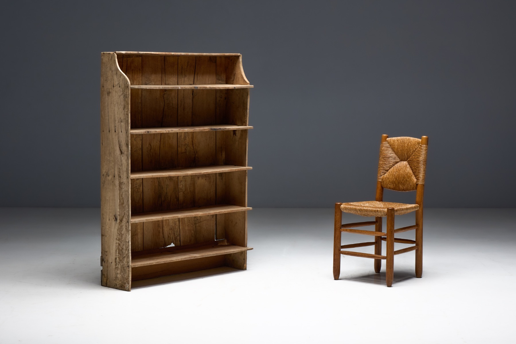 Rustic Vernacular Shelving Unit, France - Early 19th Century