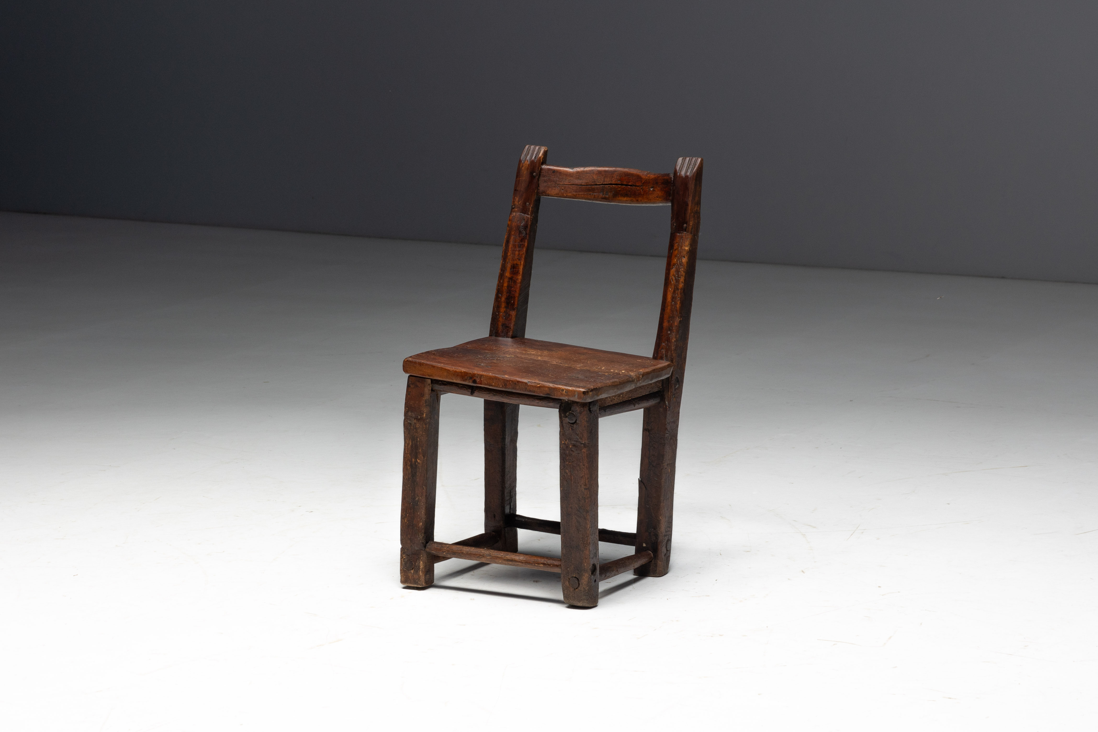 Rustic Vernacular Wooden Chair - 19th Century 