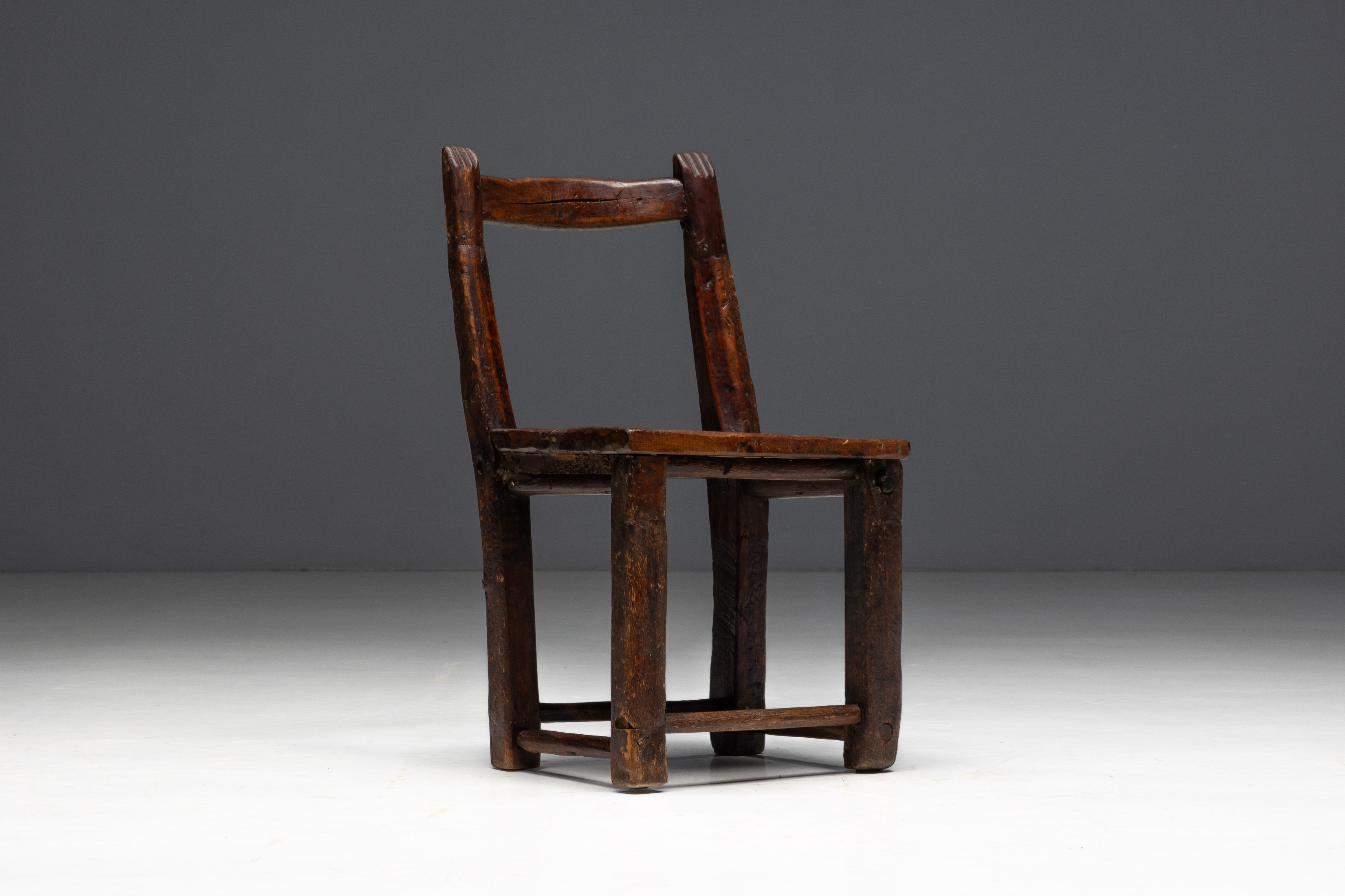 Rustic Vernacular Wooden Chair - 19th Century 