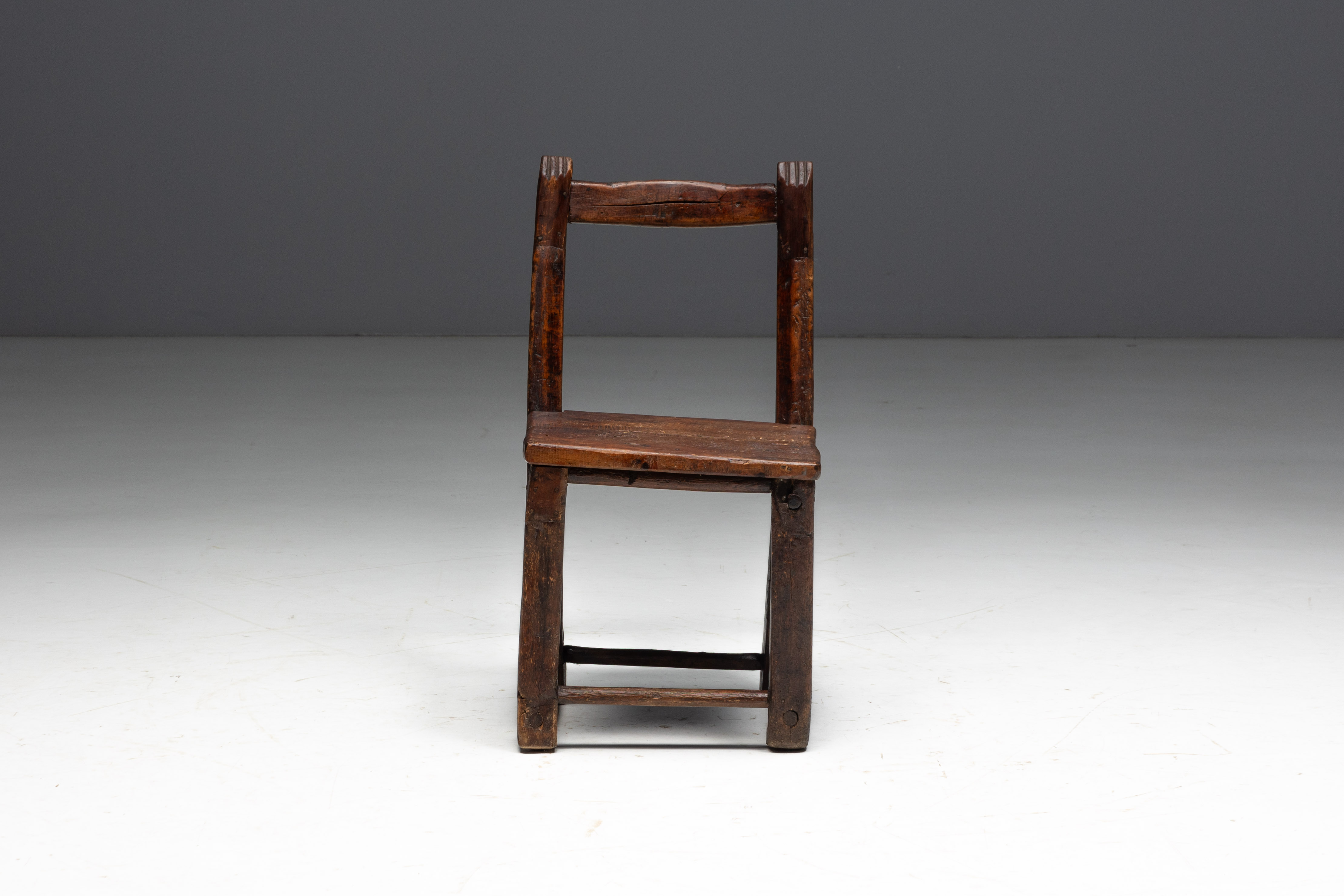 Rustic Vernacular Wooden Chair - 19th Century 
