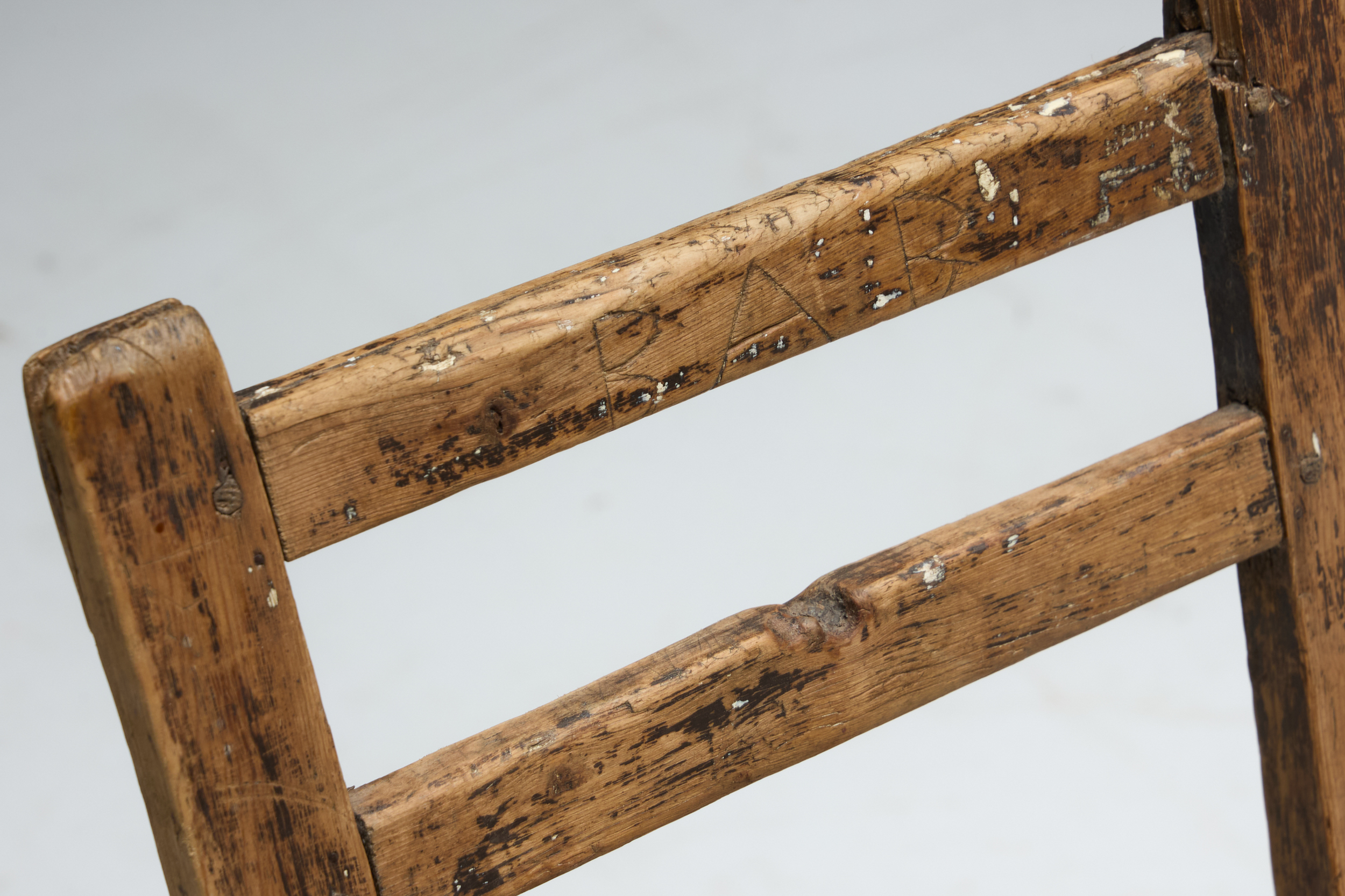 Rustic Vernacular Wooden Chair, France - 19th Century