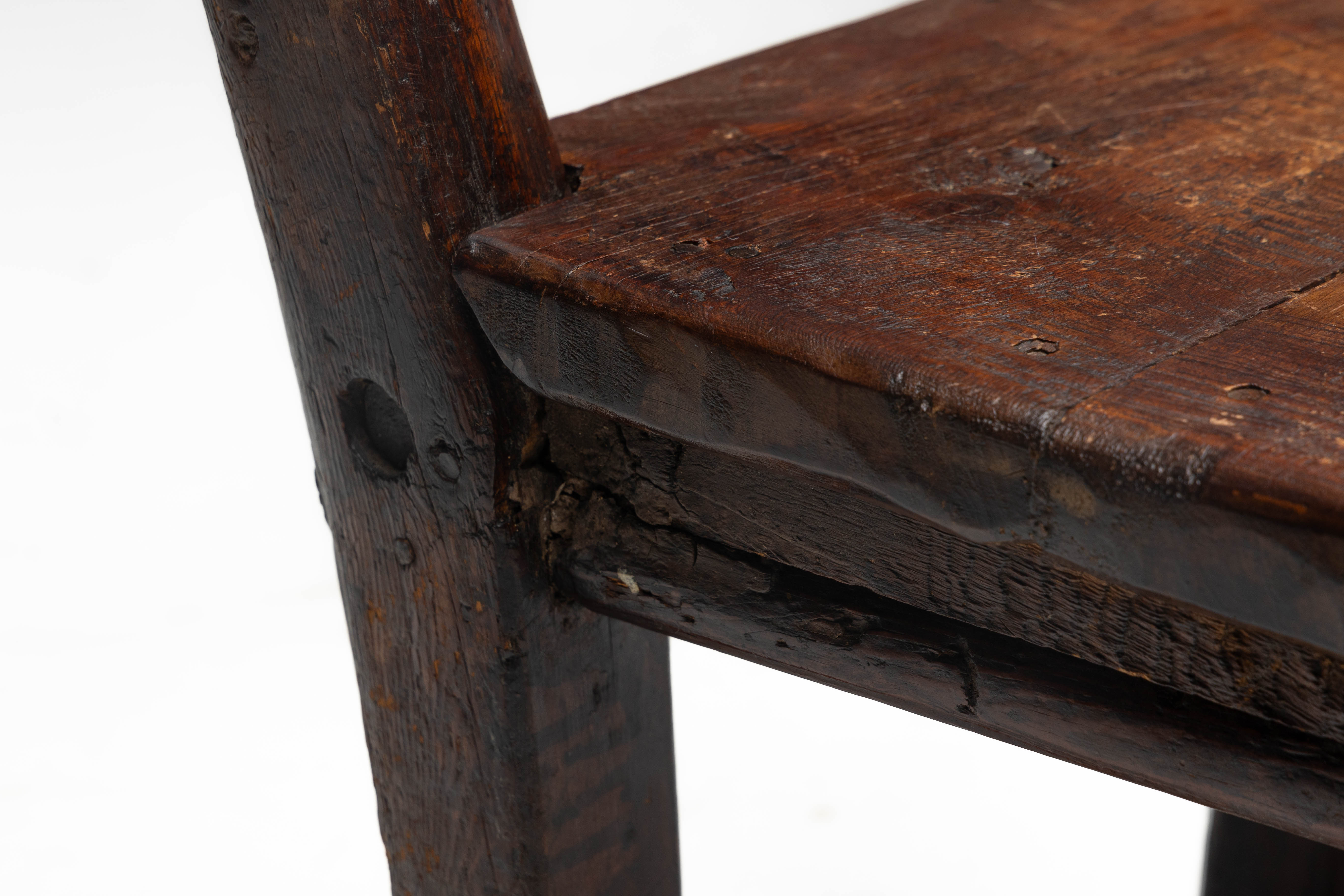 Rustic Vernacular Wooden Chair - 19th Century 