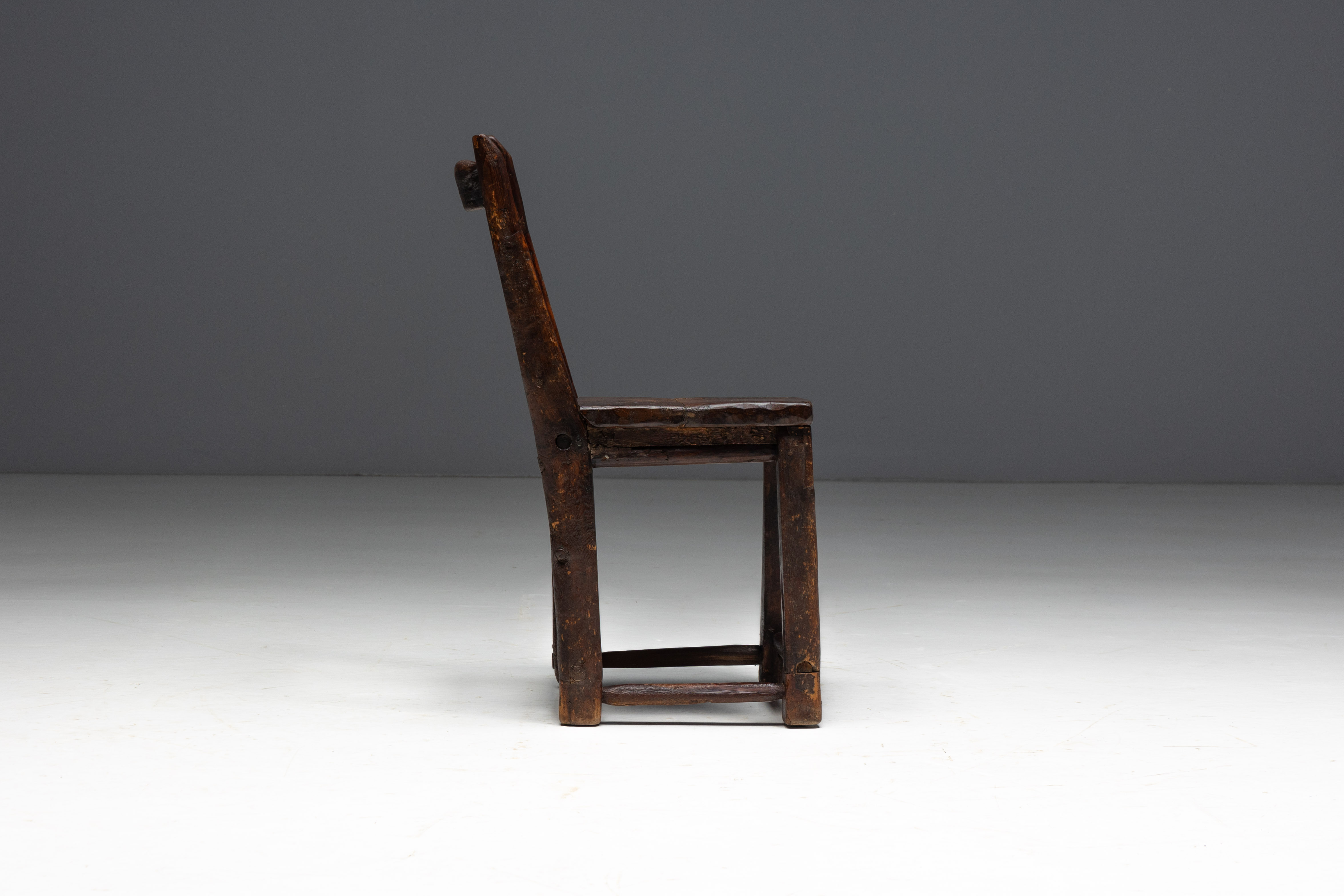Rustic Vernacular Wooden Chair - 19th Century 