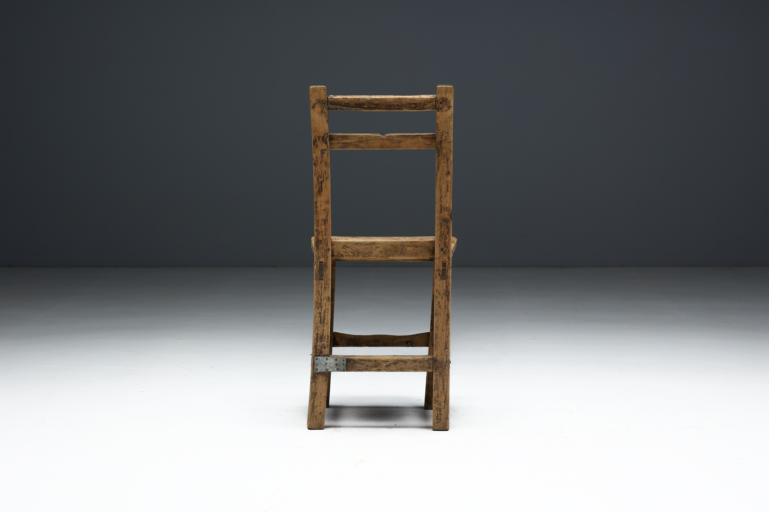 Rustic Vernacular Wooden Chair, France - 19th Century