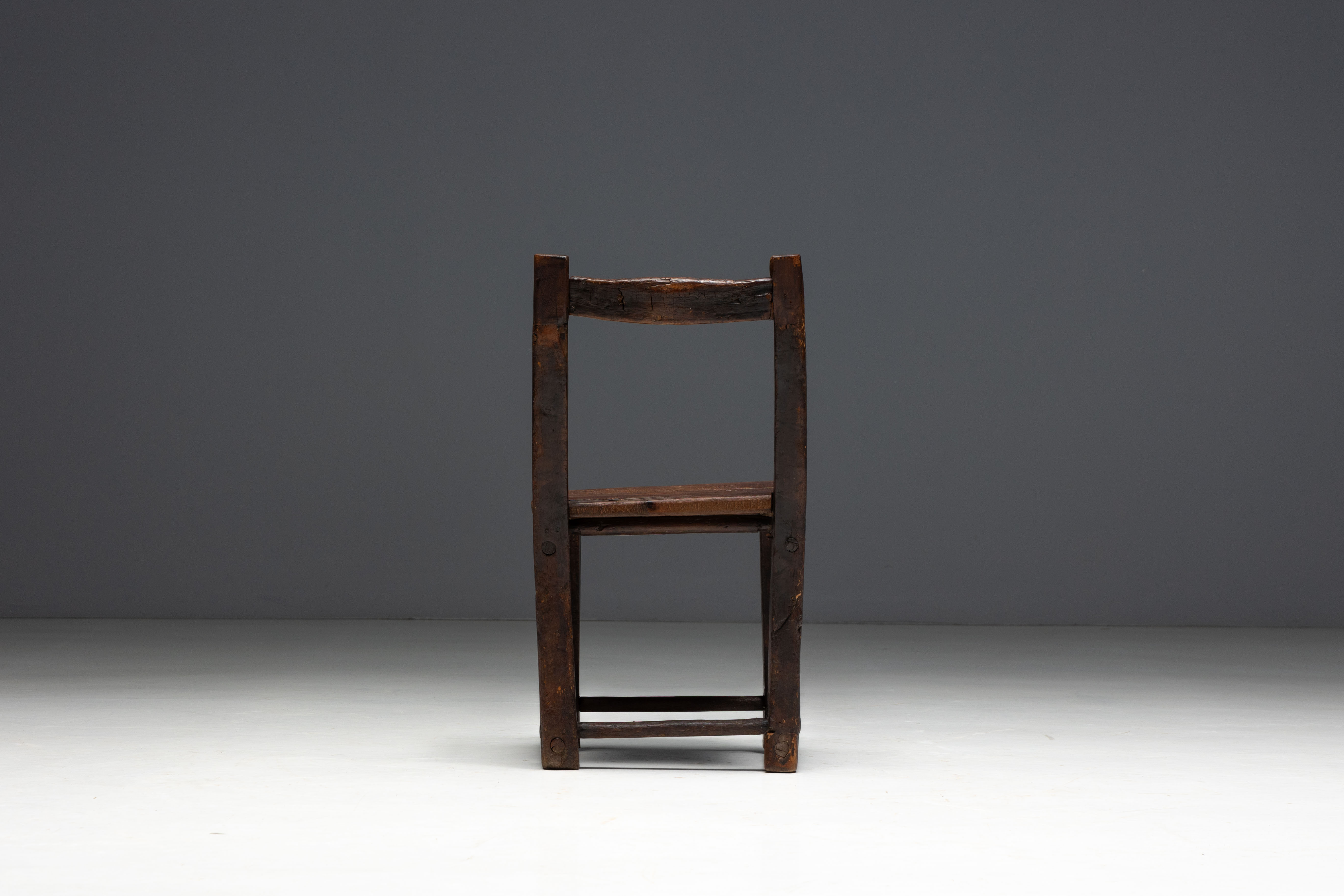 Rustic Vernacular Wooden Chair - 19th Century 