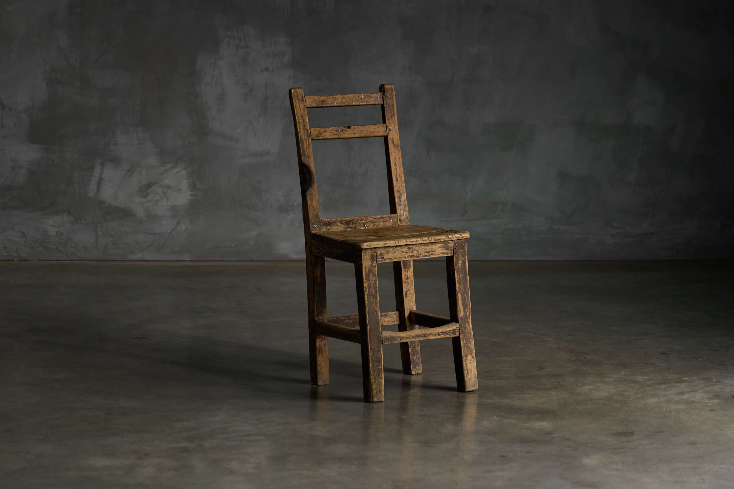Rustic Vernacular Wooden Chair, France - 19th Century