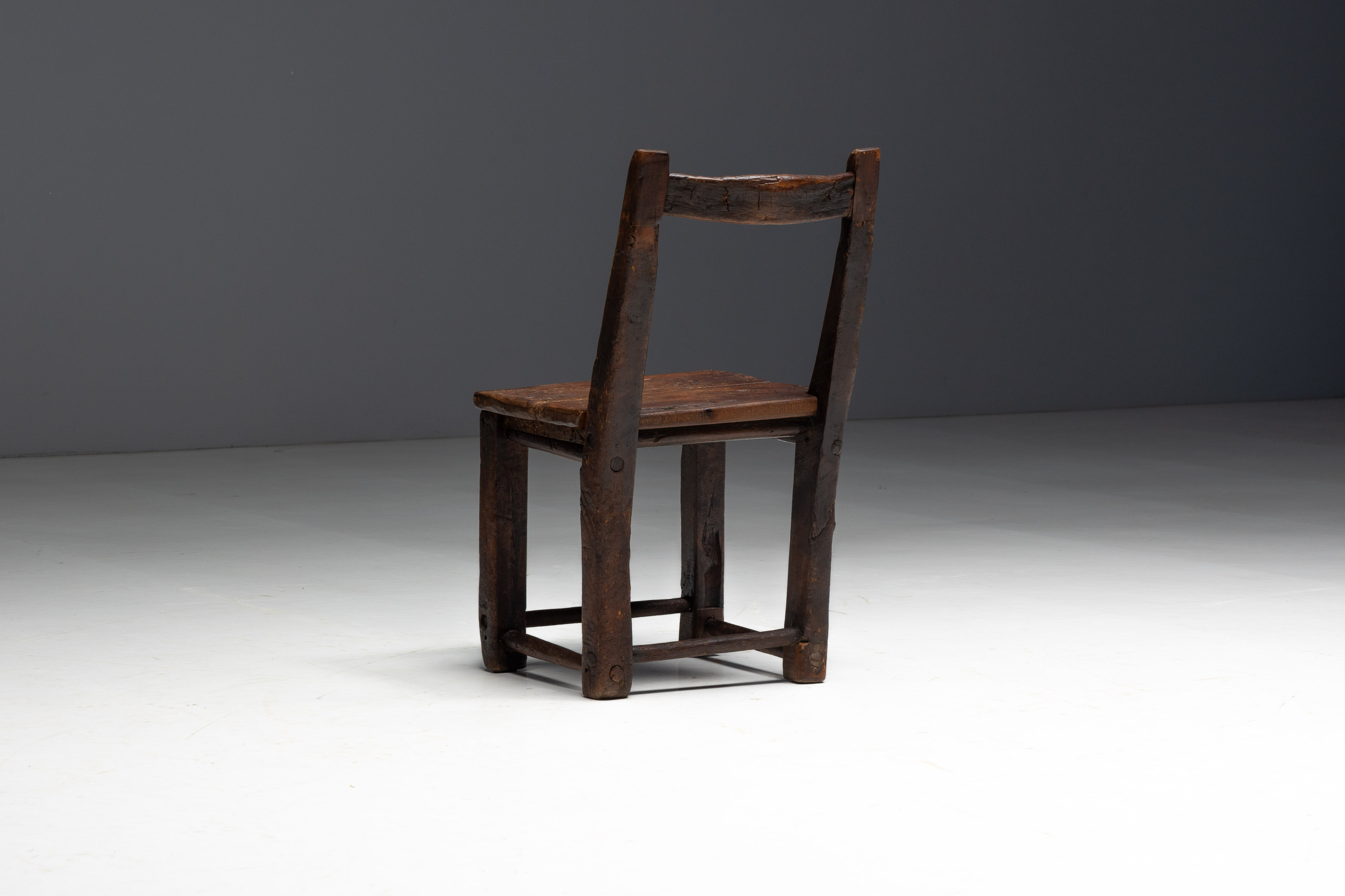 Rustic Vernacular Wooden Chair - 19th Century 