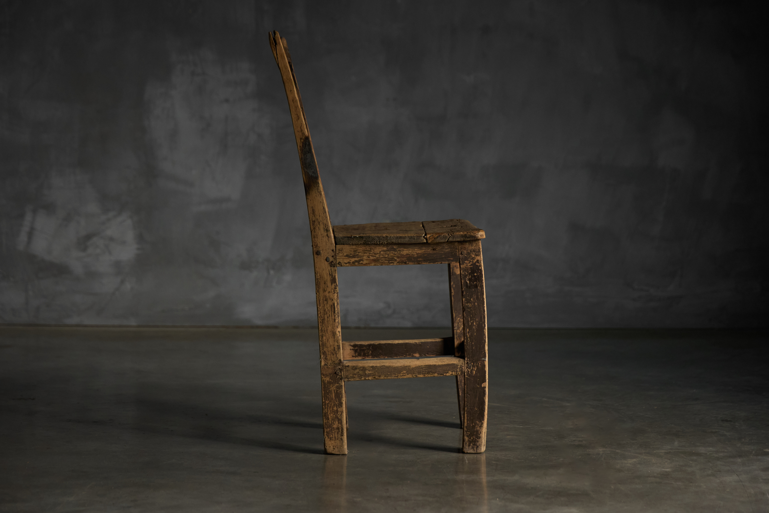 Rustic Vernacular Wooden Chair, France - 19th Century